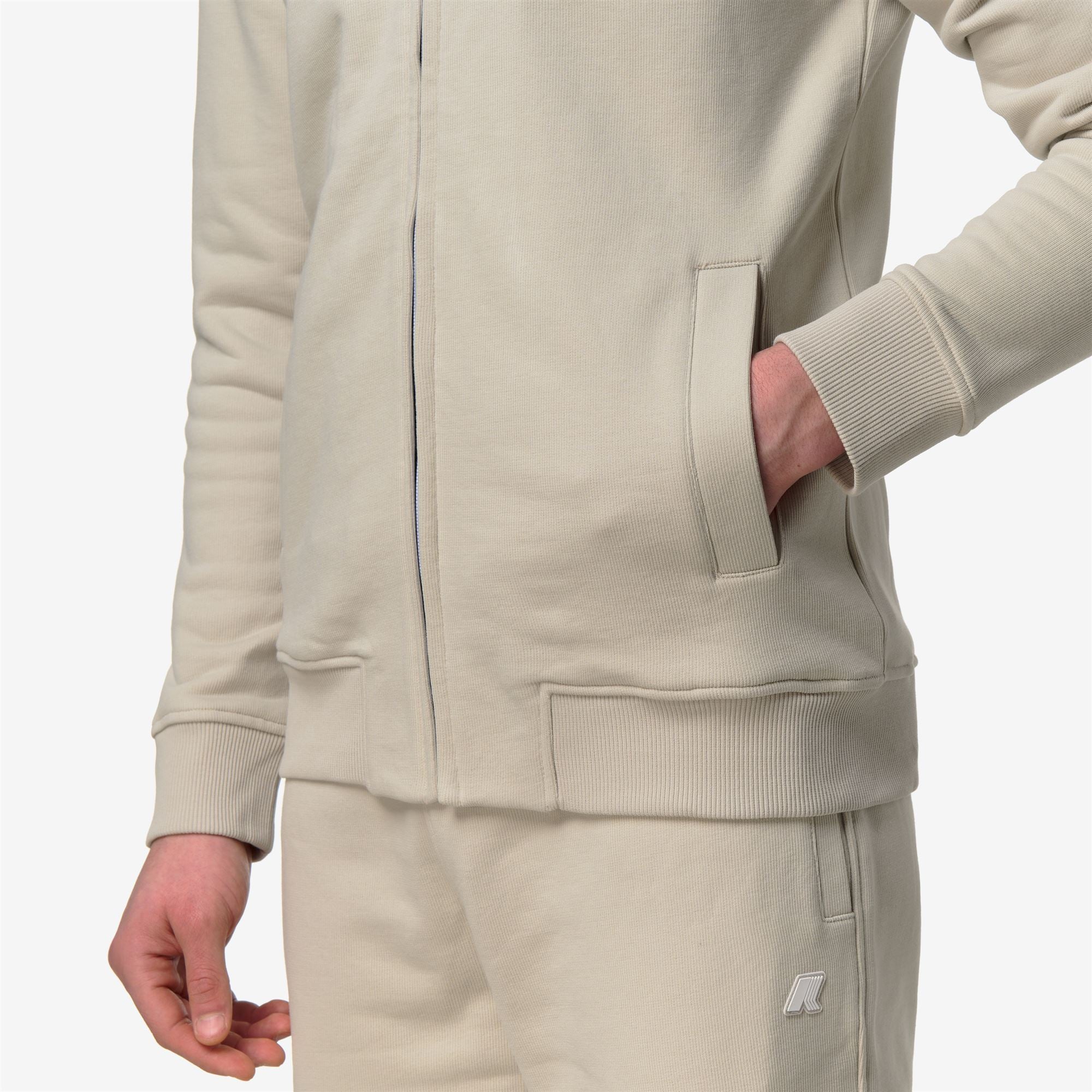 k-way-finn-french-terry-veste-polaire-homme-beige-lt image 4