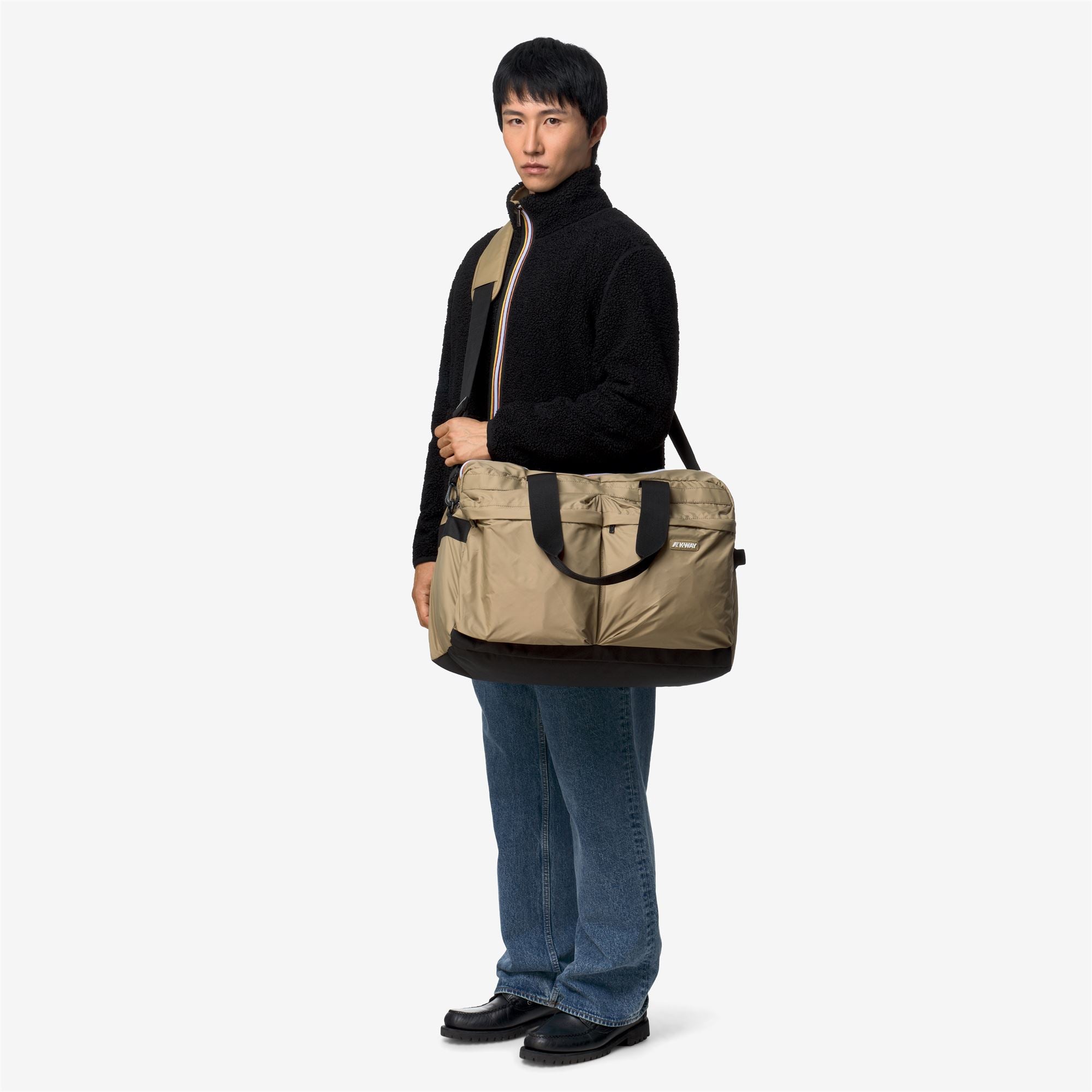 k-way-ardelu-sac-polochon-unisexe-beige-khaki image 3