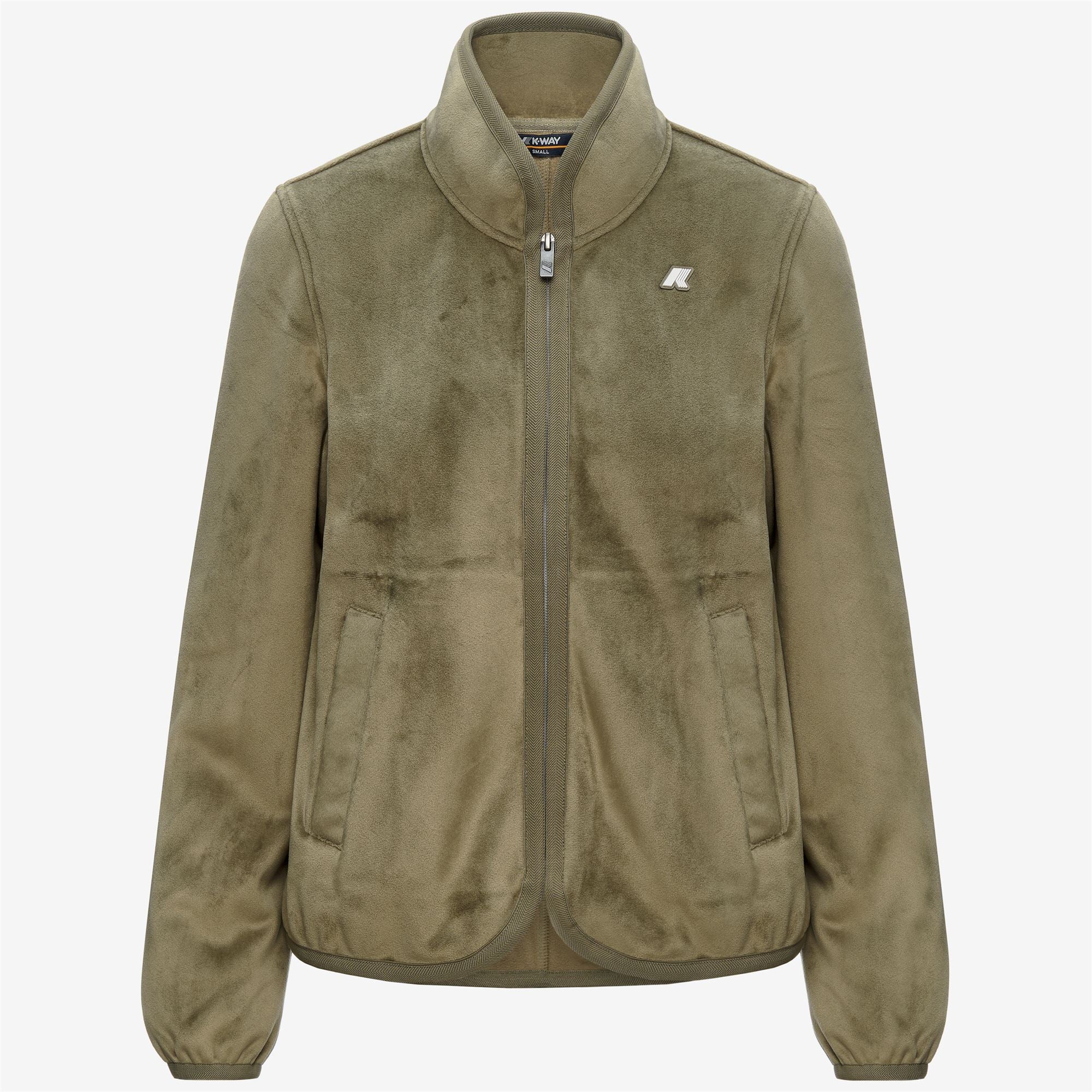 k-way-tuda-velour-polar-veste-polaire-femme-green-army image 5