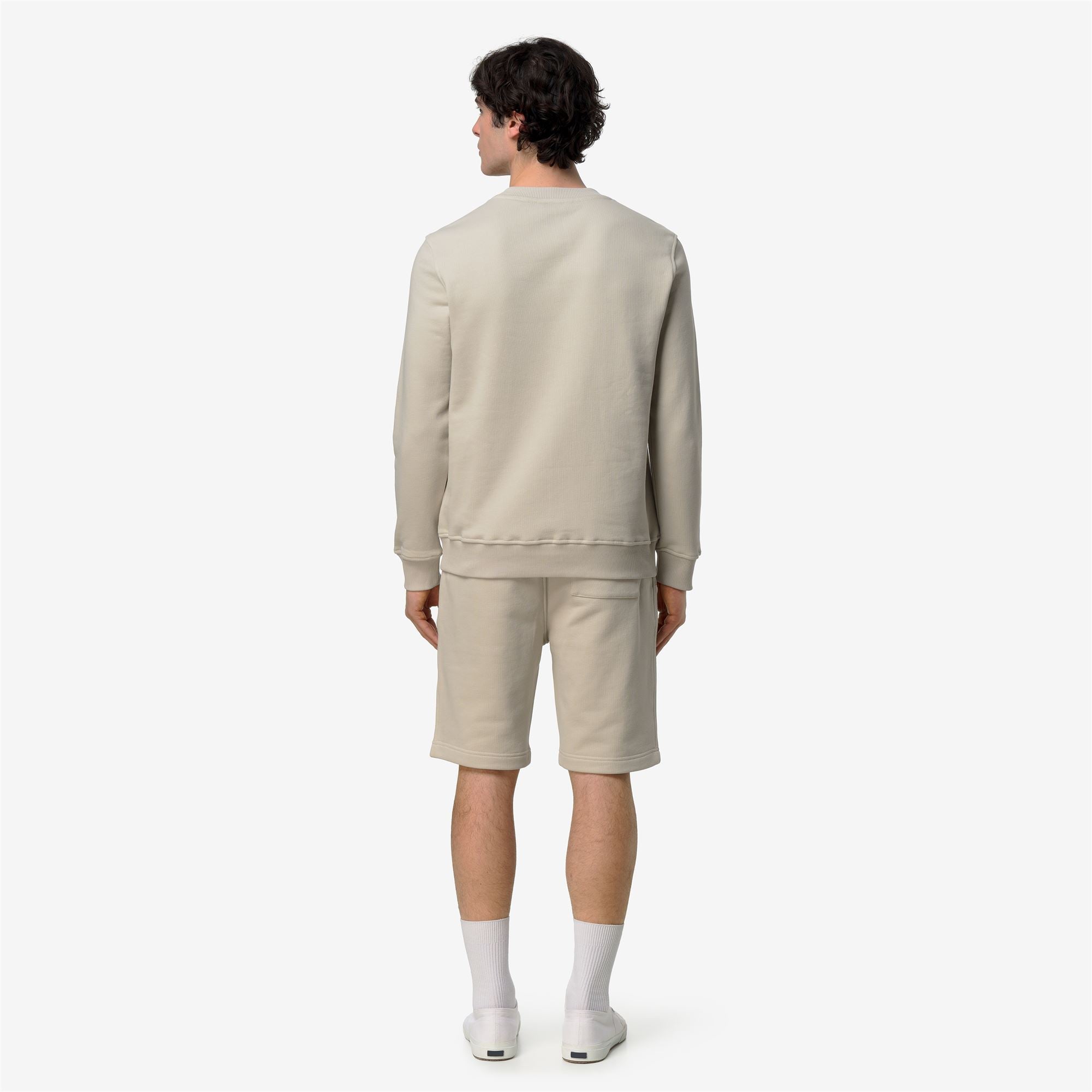k-way-baptiste-french-terry-sweat-col-rond-homme-beige-lt image 3