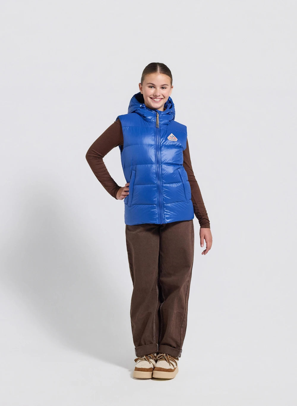pyrenex-john-doudoune-sans-manches-enfant-bleue-capuche image 3
