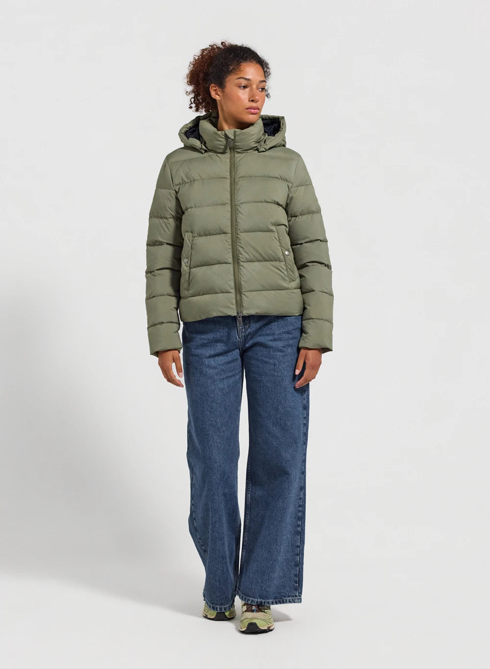pyrenex-spoutnic-doudoune-femme-capuche-amovible-kaki-clair image 2
