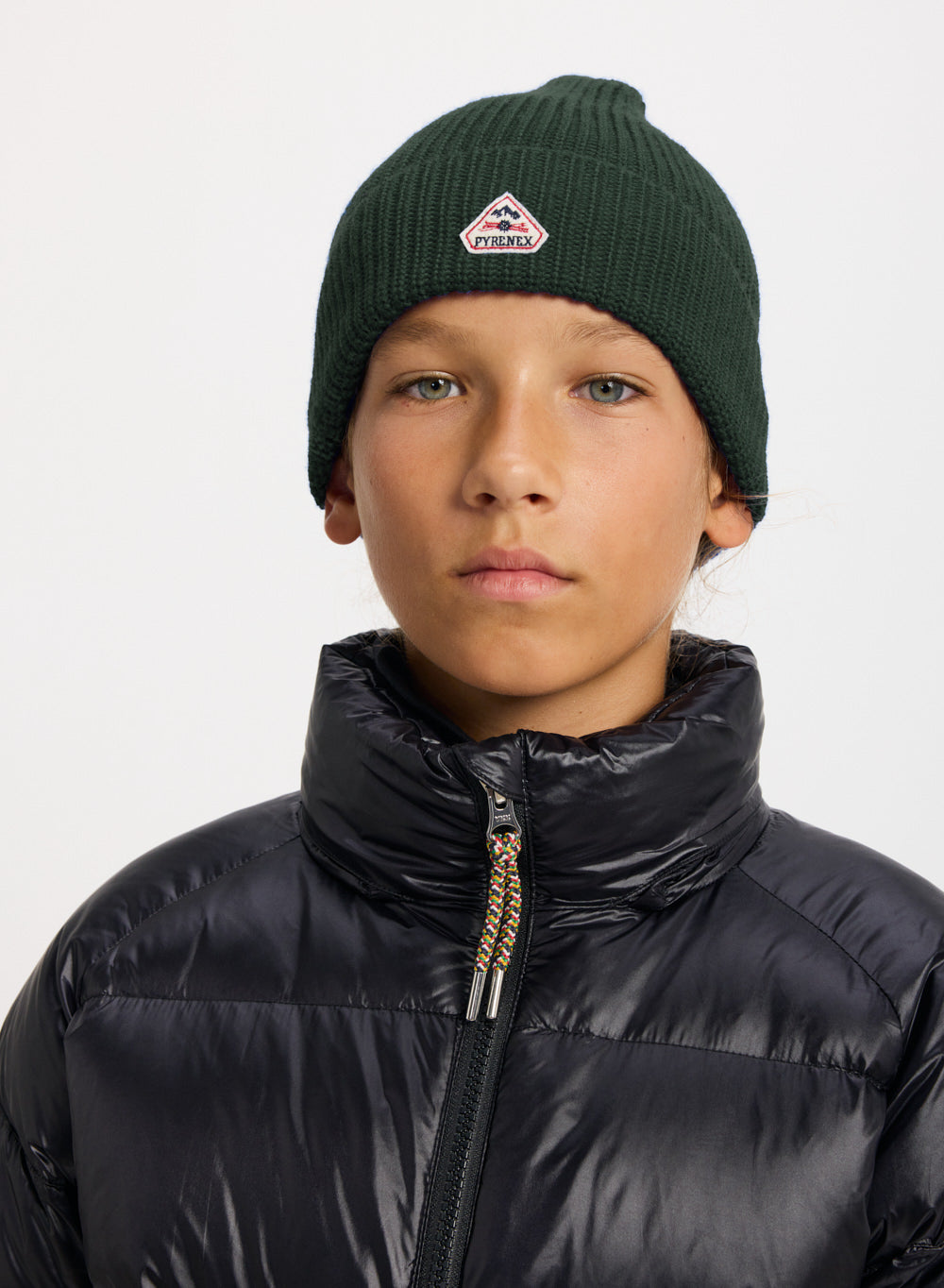 pyrenex-roki-bonnet-enfant-unisexe-en-laine-kaki image 2