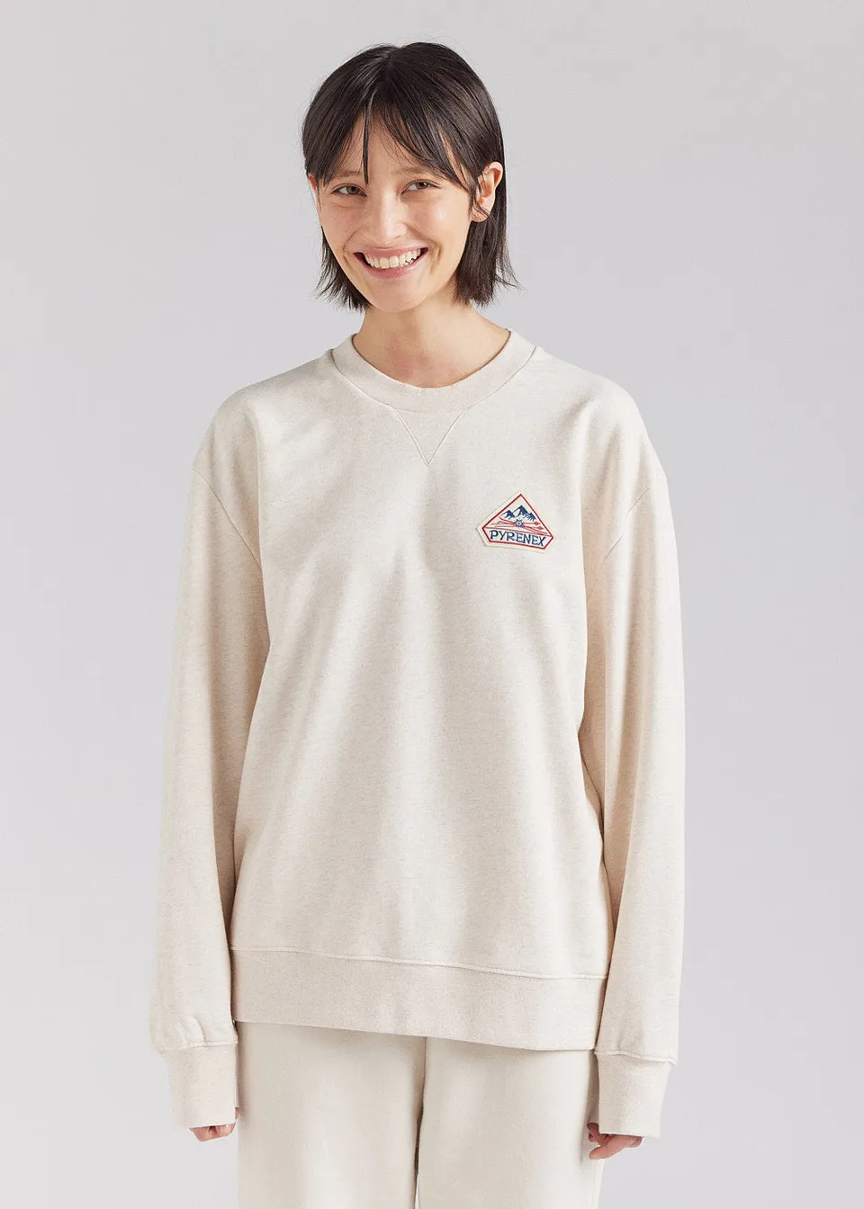 pyrenex-phase-sweat-col-rond-coton-bio-blanc image 1