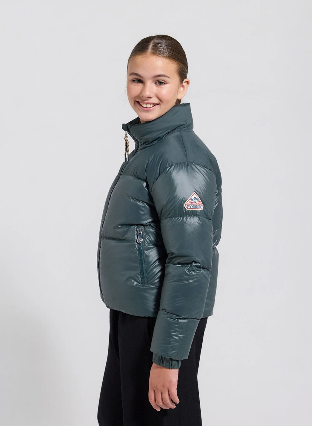 pyrenex-goldin-doudoune-brillante-fille-vert-fonc image 3