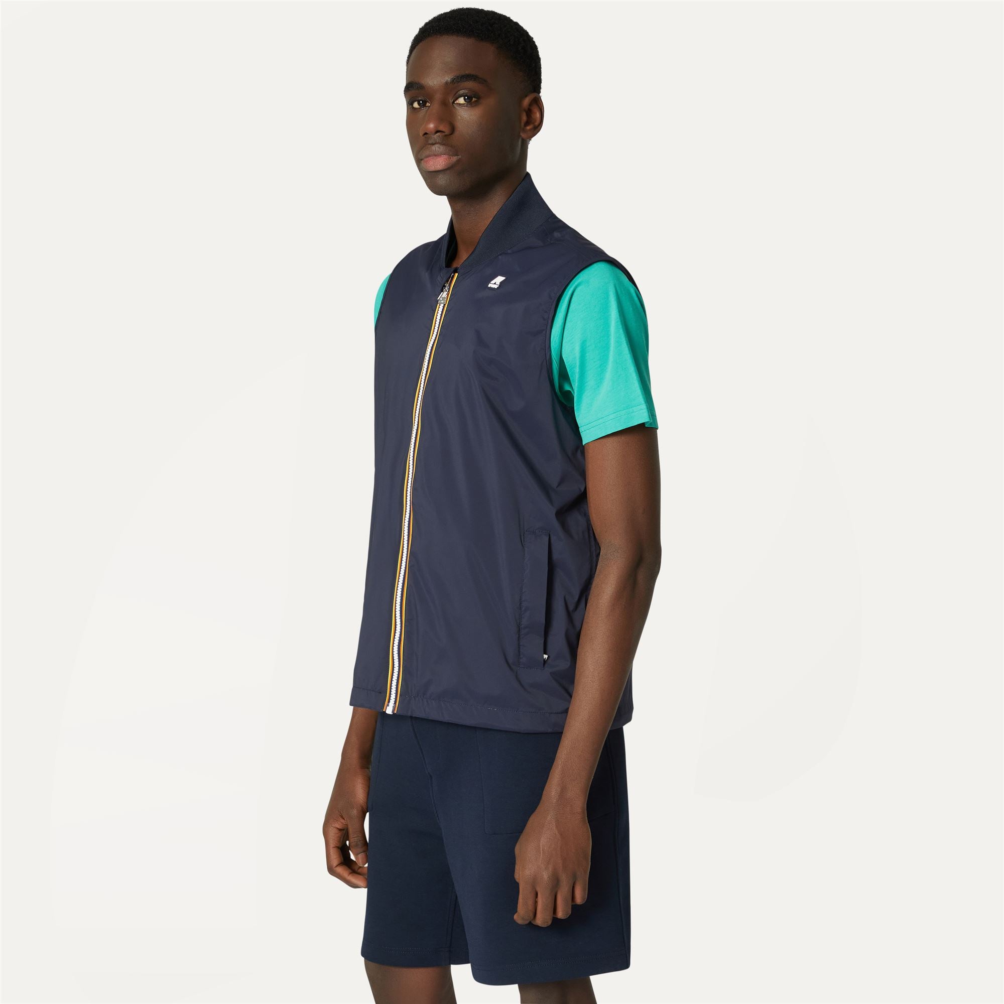 k-way-vally-stretch-nylon-jersey-veste-courte-homme-blue-depth image 2