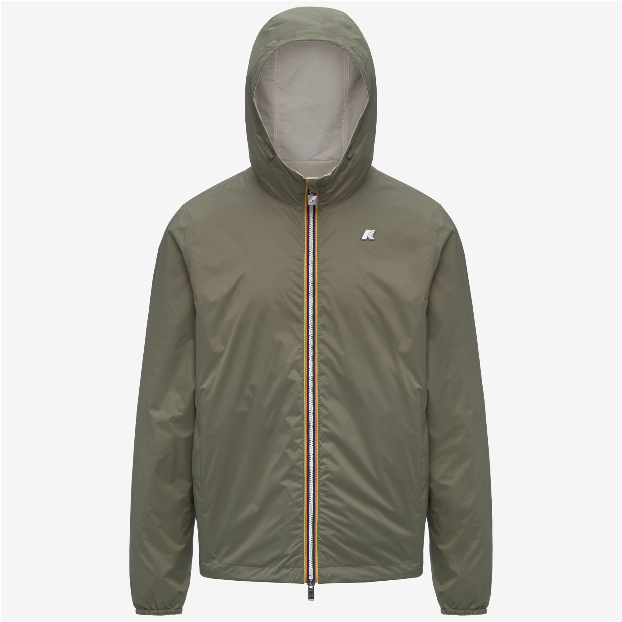 k-way-jake-cotton-double-veste-court-homme-r-versible-beige-lt-green-lichen image 6
