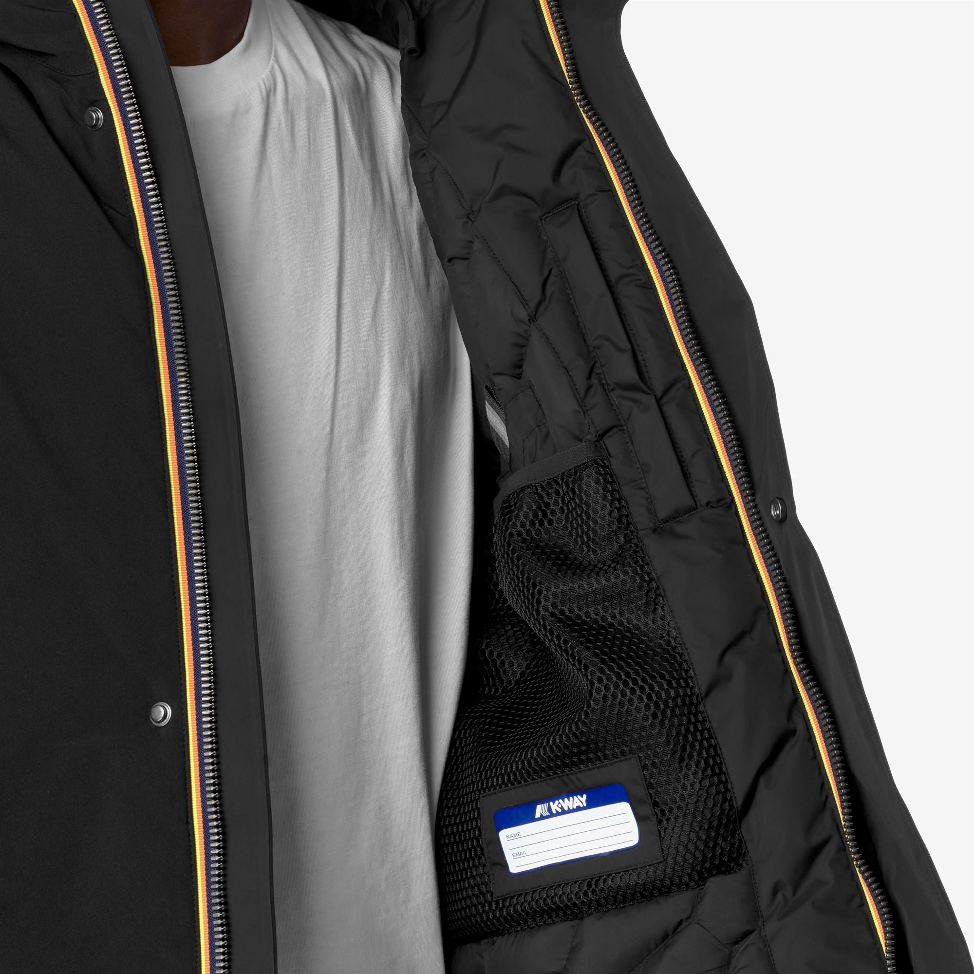 k-way-jacken-bonded-padded-veste-court-homme-black-pure image 4