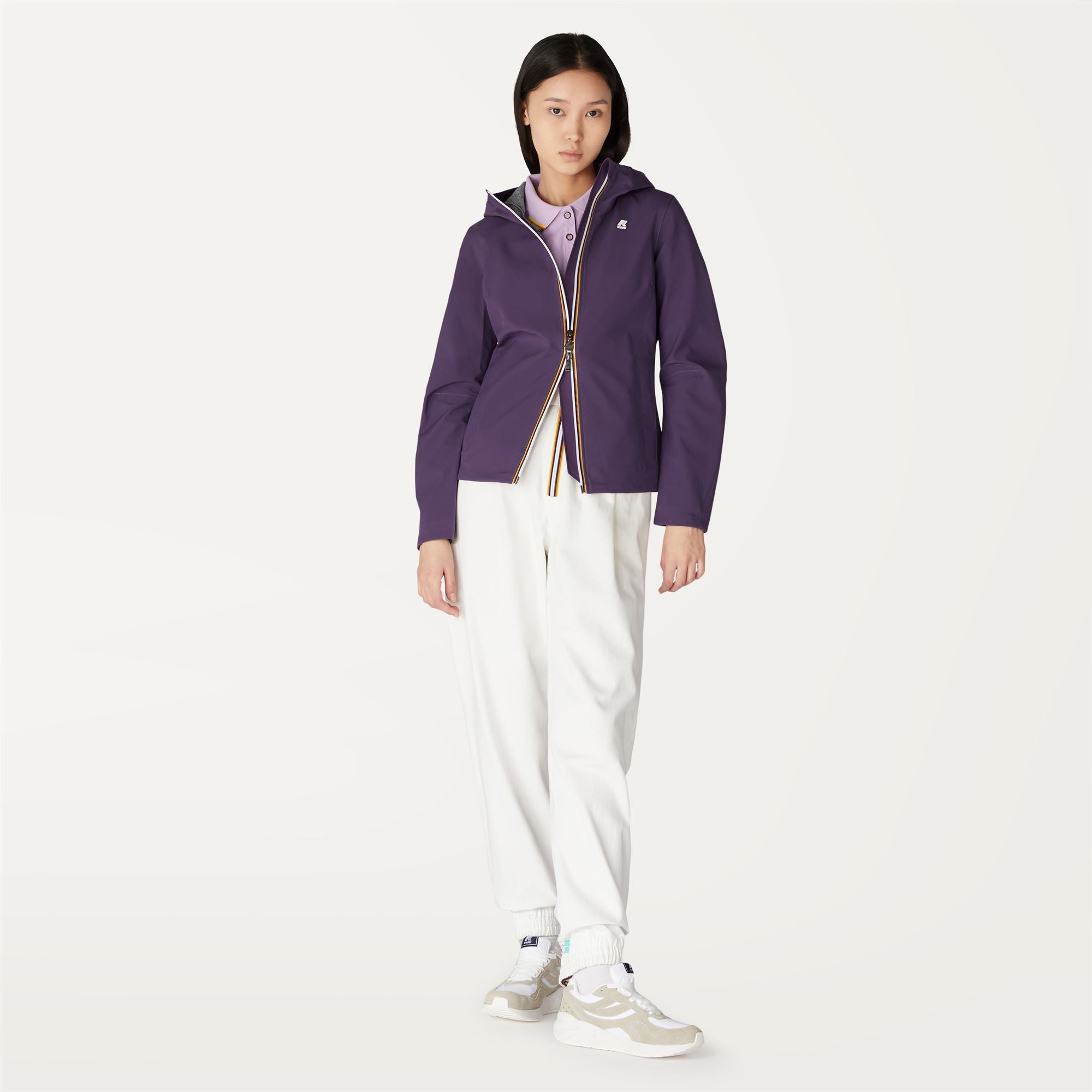 k-way-lil-bonded-jersey-veste-court-femme-violet image 1