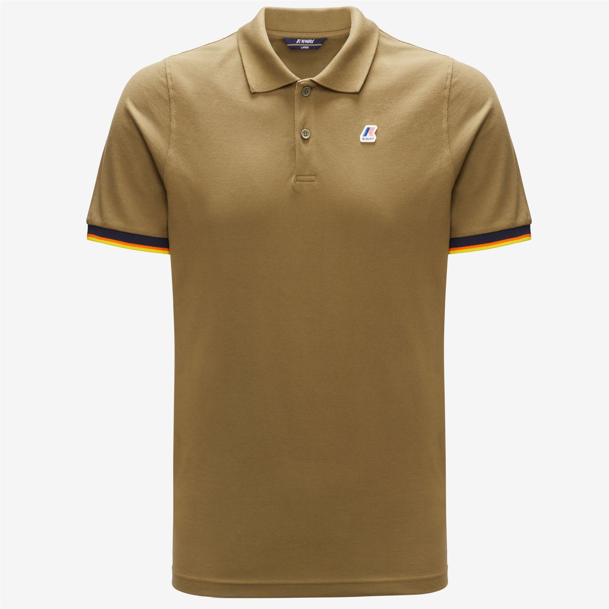 k-way-vincent-contrast-stretch-polo-homme-green-burnt image 5