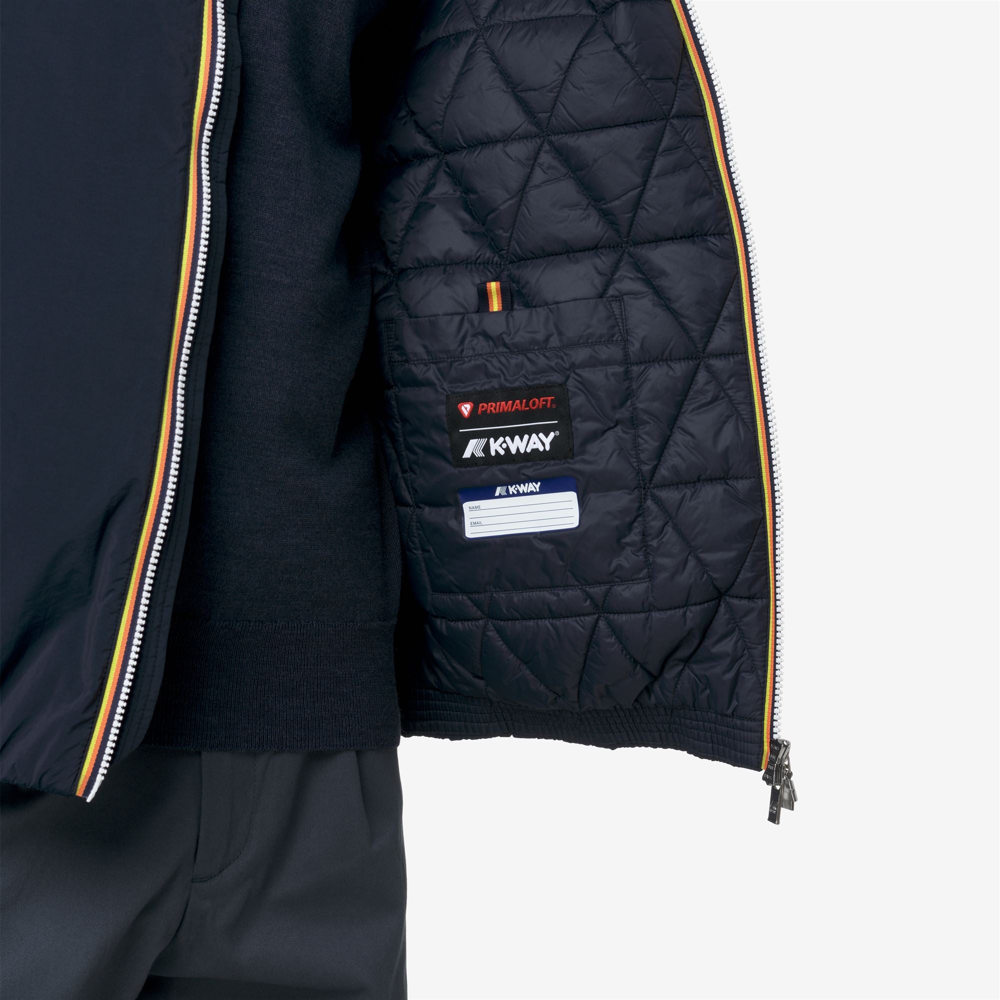 k-way-valentine-plain-warm-veste-court-homme-blue-depth image 4