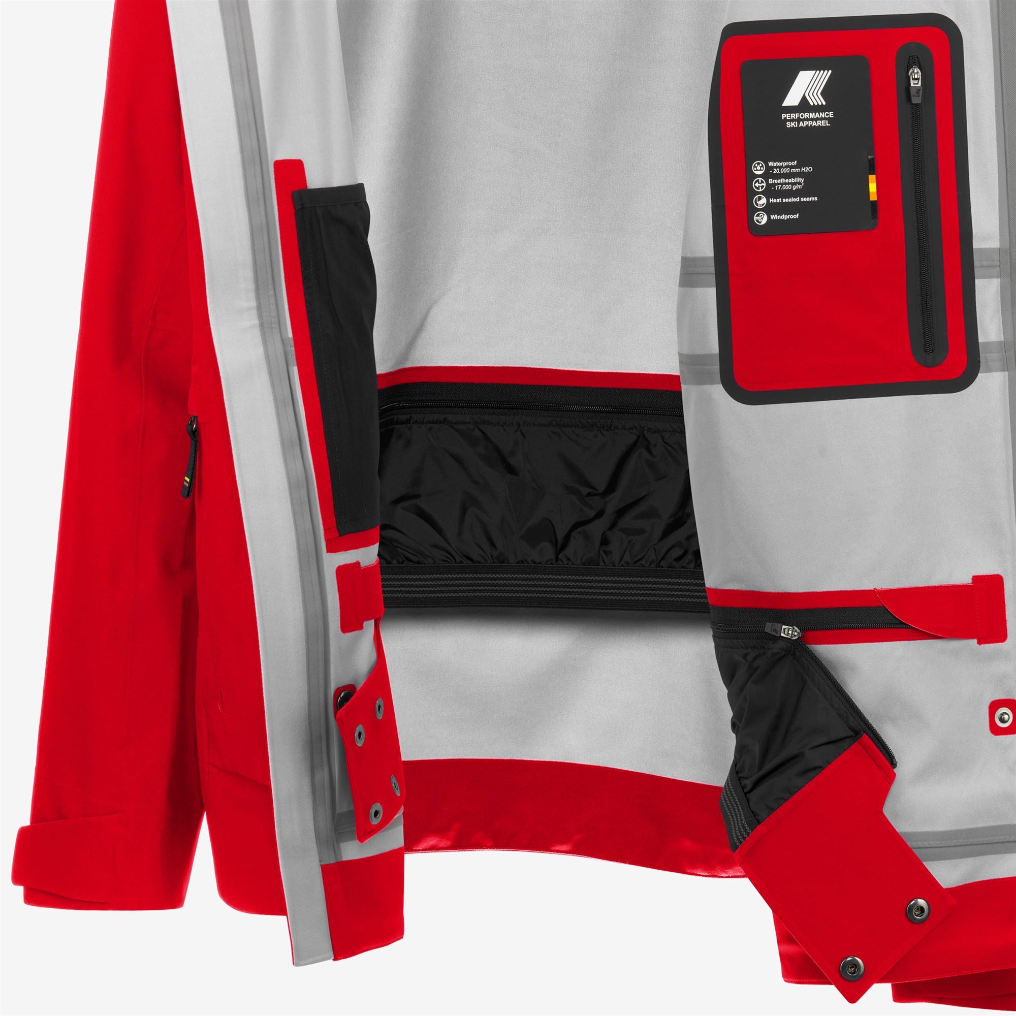 k-way-bozel-3-layers-shell-jacket-veste-mi-longue-homme-red image 7