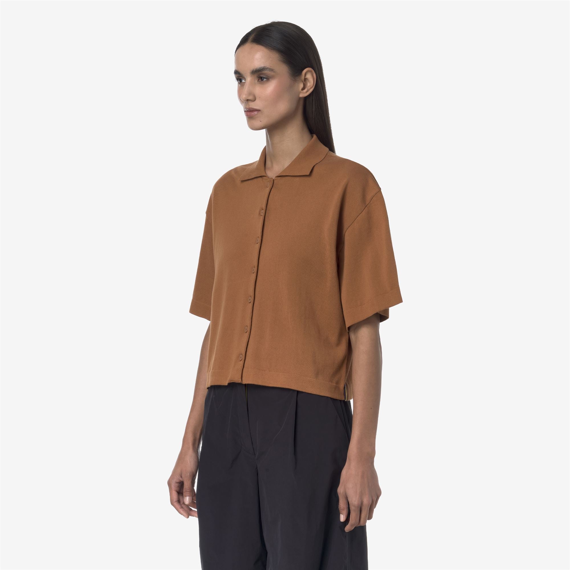 k-way-carry-veste-maille-femme-brown-bran image 2