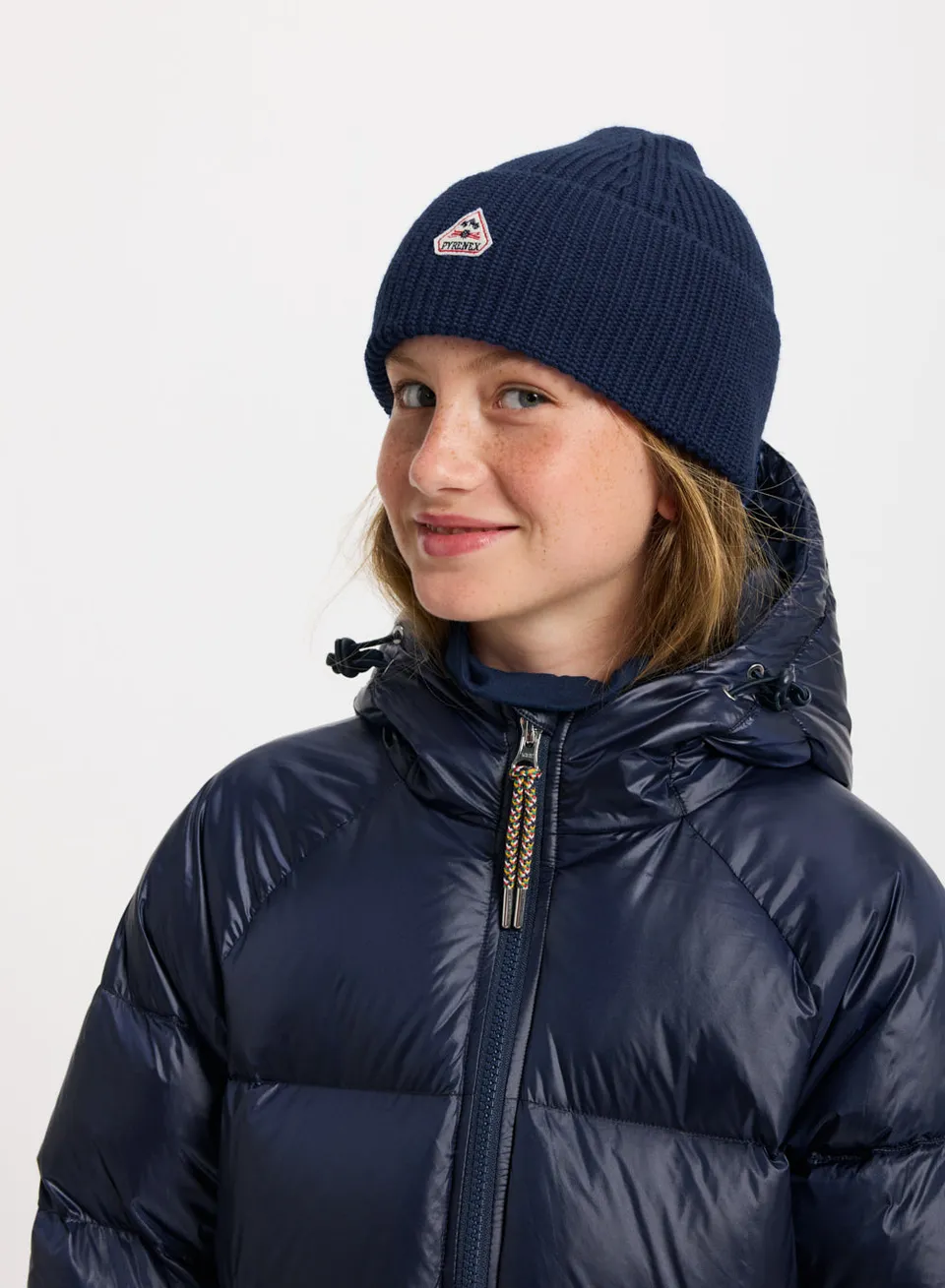 pyrenex-roki-bonnet-enfant-en-laine-bleu-marine image 1