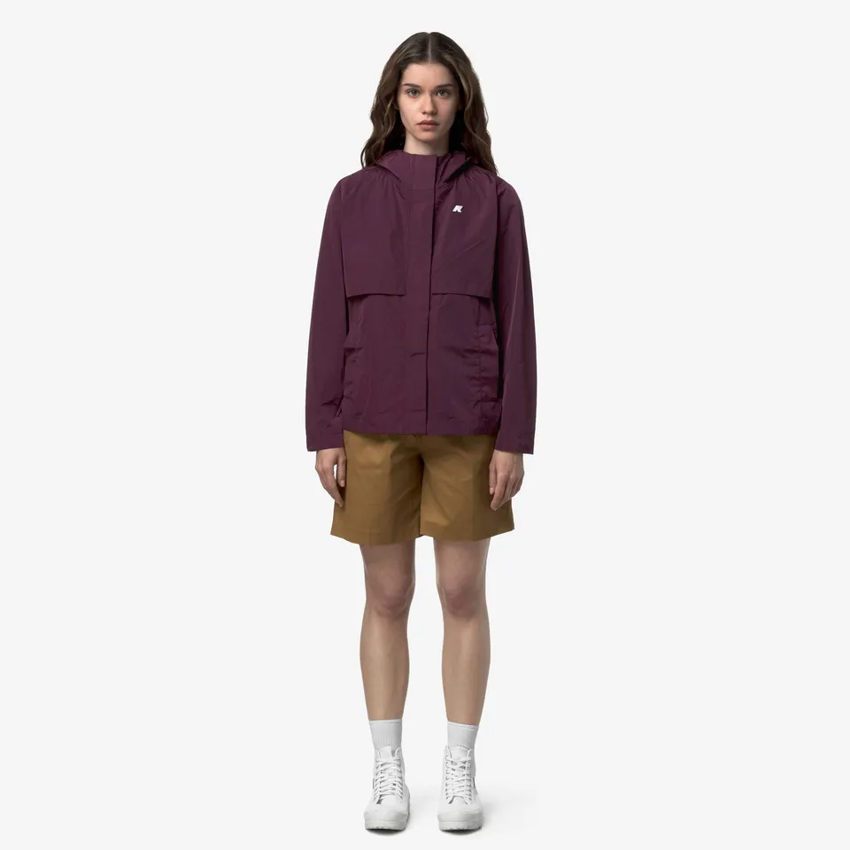 k-way-sophile-satin-glass-veste-court-femme-violet-mauve-wine image 1