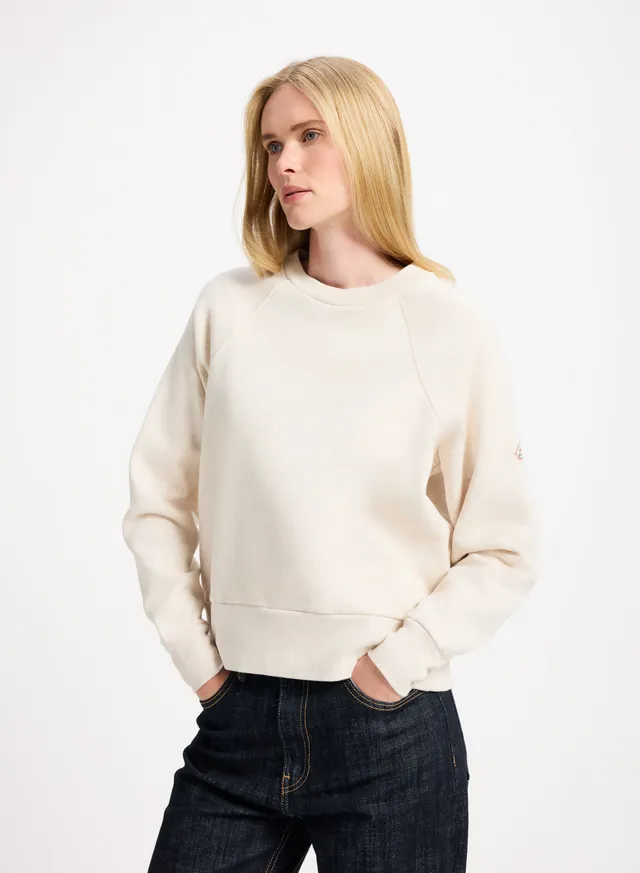 sweatshirt-femme-pyrenex-mood-cr-me-en-coton-biologique image 1