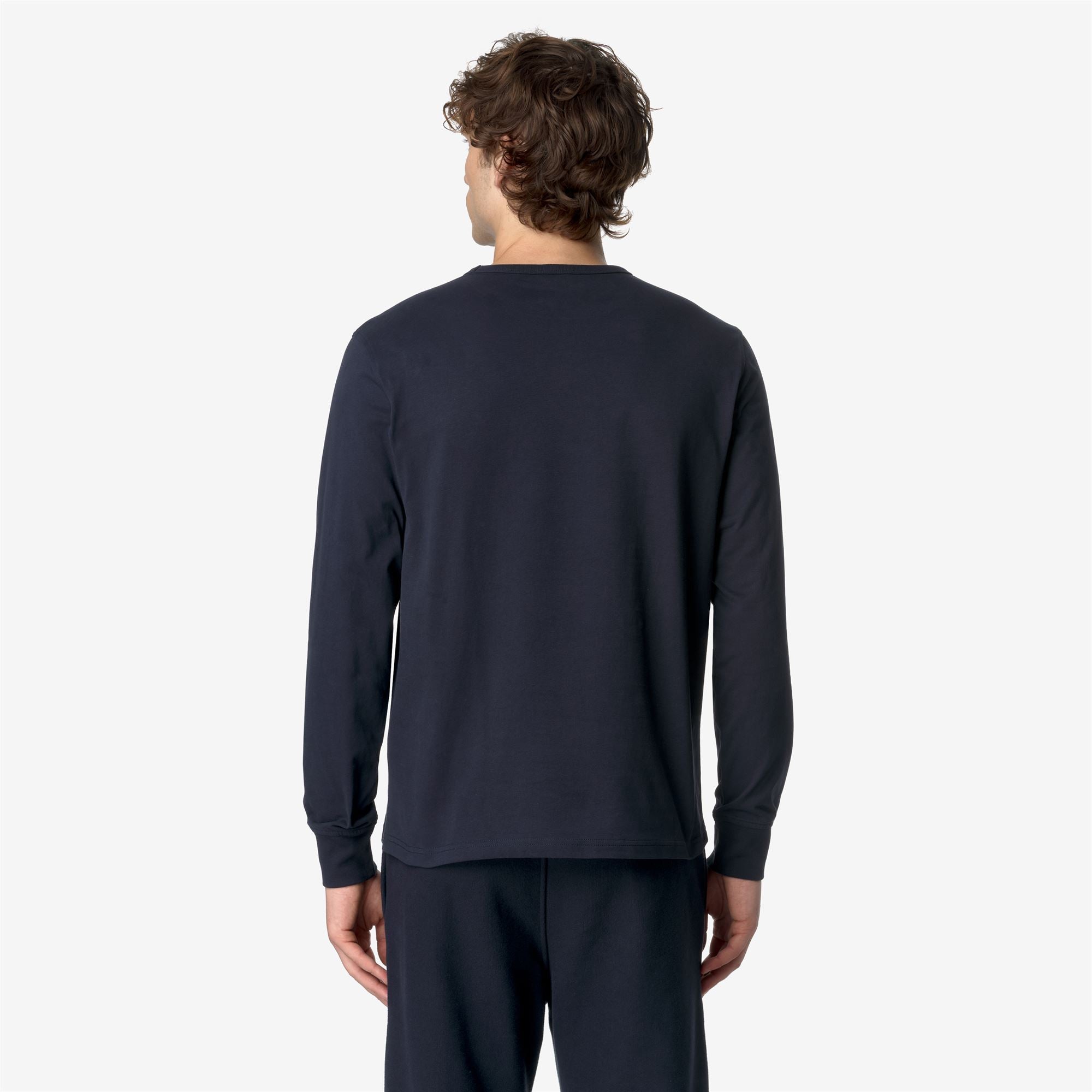 k-way-elmer-js-peach-t-shirt-manches-longues-homme-blue-depth image 3