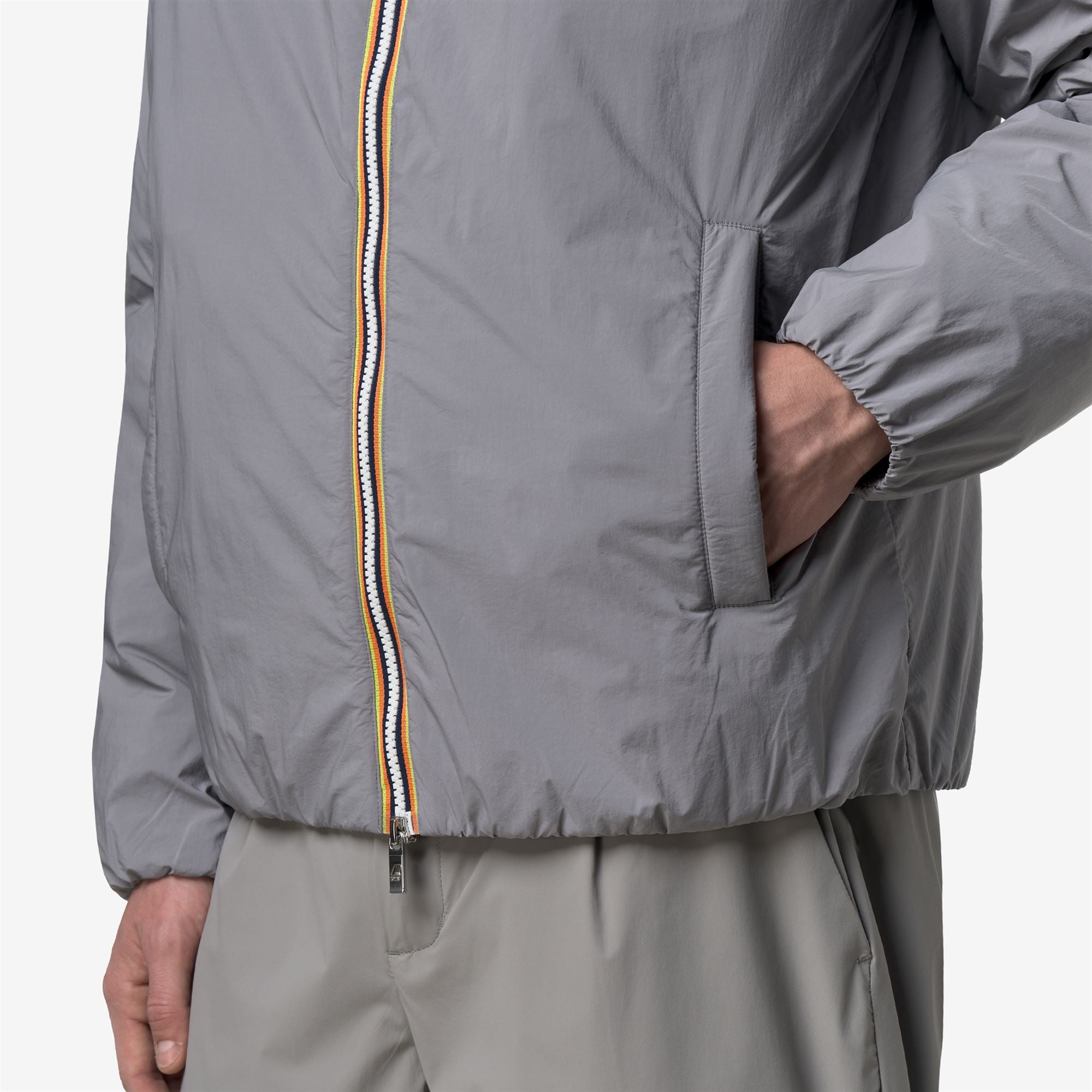 k-way-jack-plain-warm-veste-courte-homme-grey-frost image 4