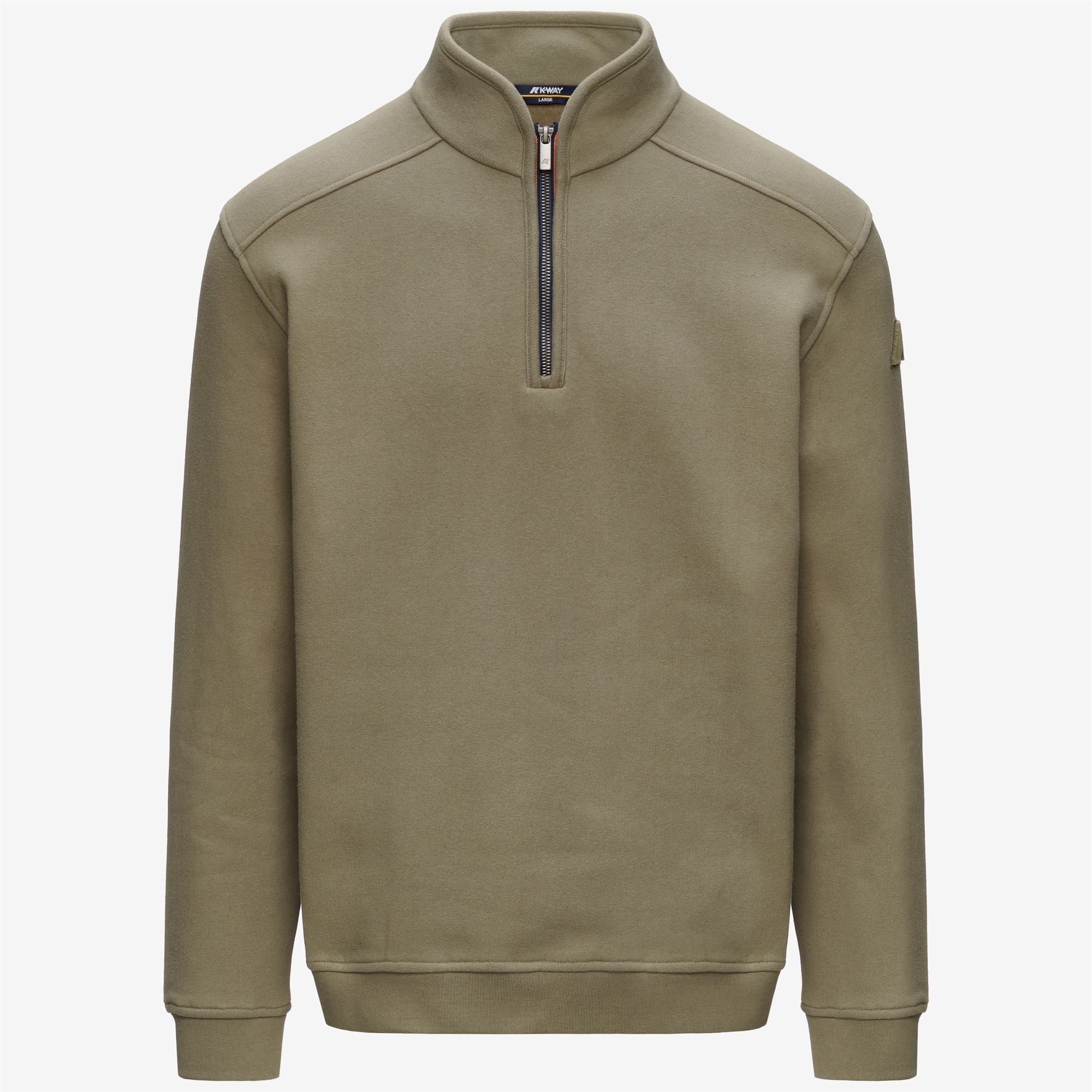 k-way-aubie-cotton-cashmere-pull-polaire-homme-green-army image 5