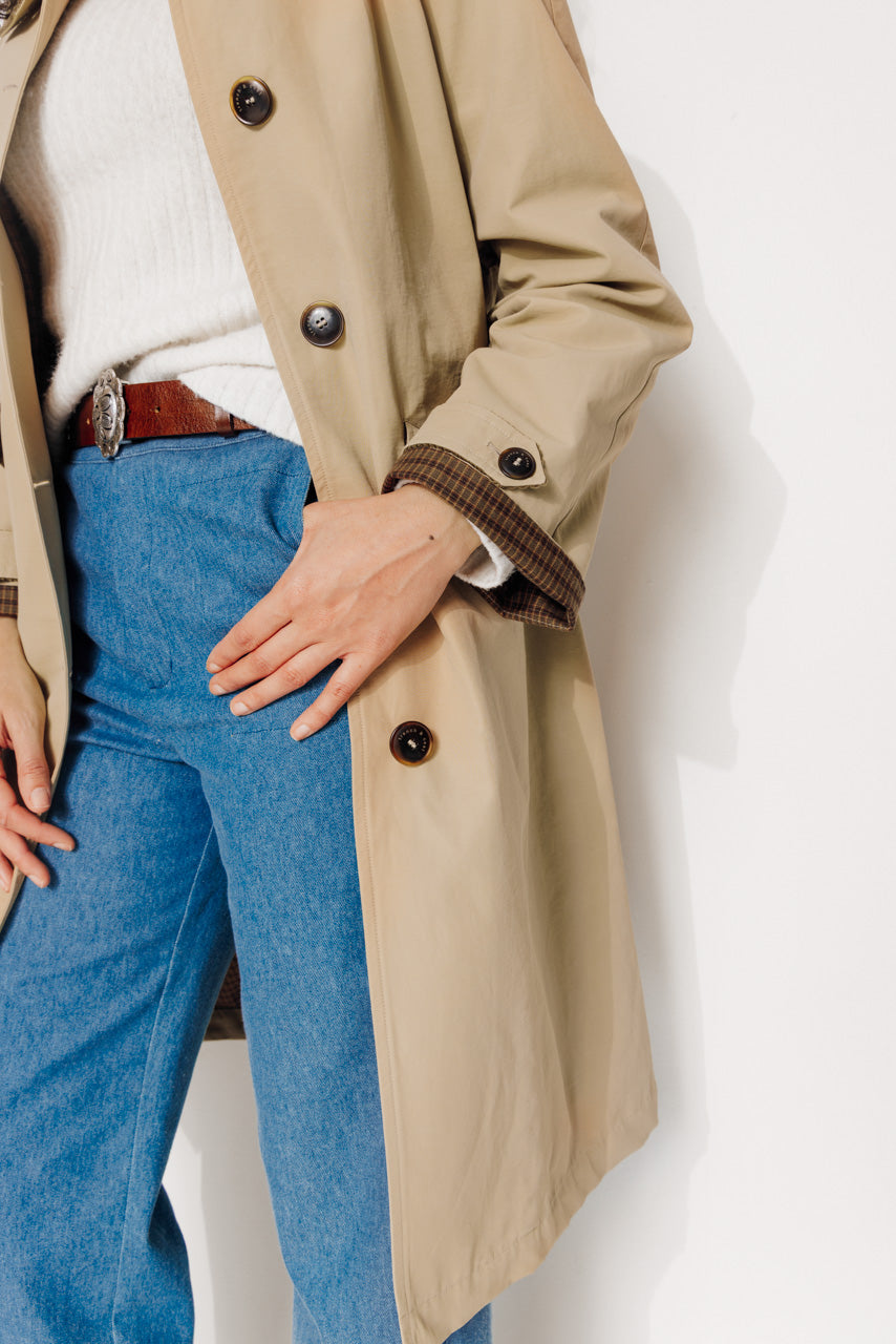 trench-coat-parrotia-imperm-able-mi-long-en-coton-d-perlant-camel image 7