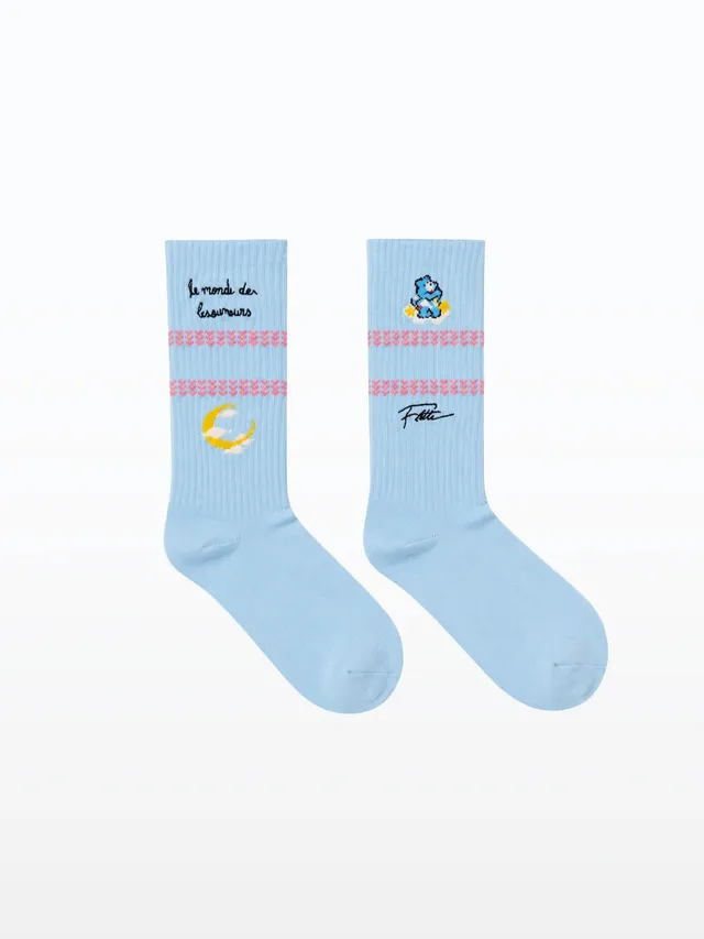 flotte-chaussettes-bisounours-hautes-coton-mixte image 1