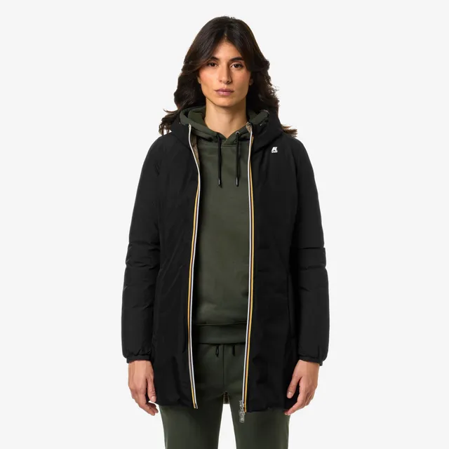 k-way-denise-st-thermo-double-veste-3-4-femme-black-p-beige-t image 1