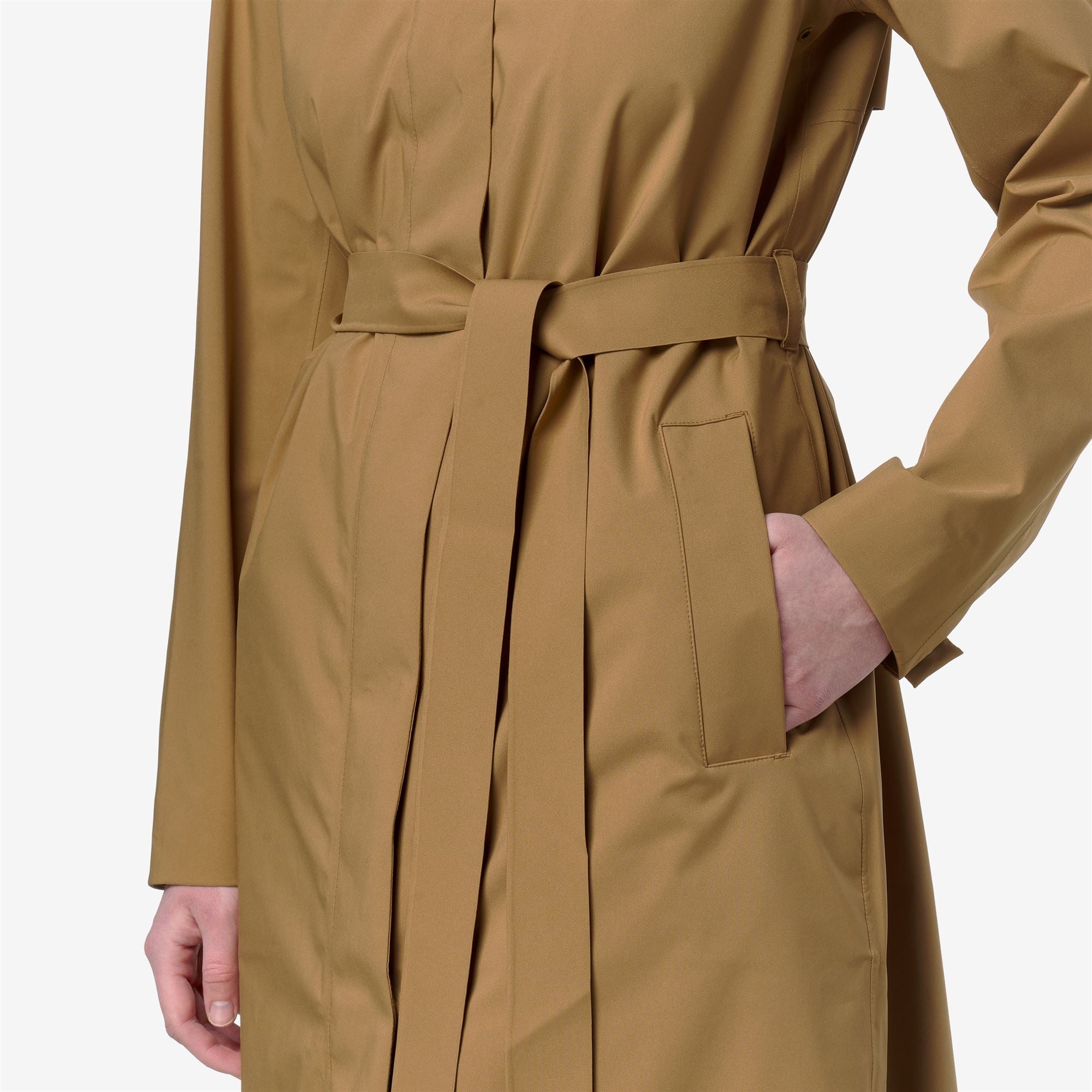 k-way-barbra-stretch-2l-veste-longue-femme-brown-bistre image 4