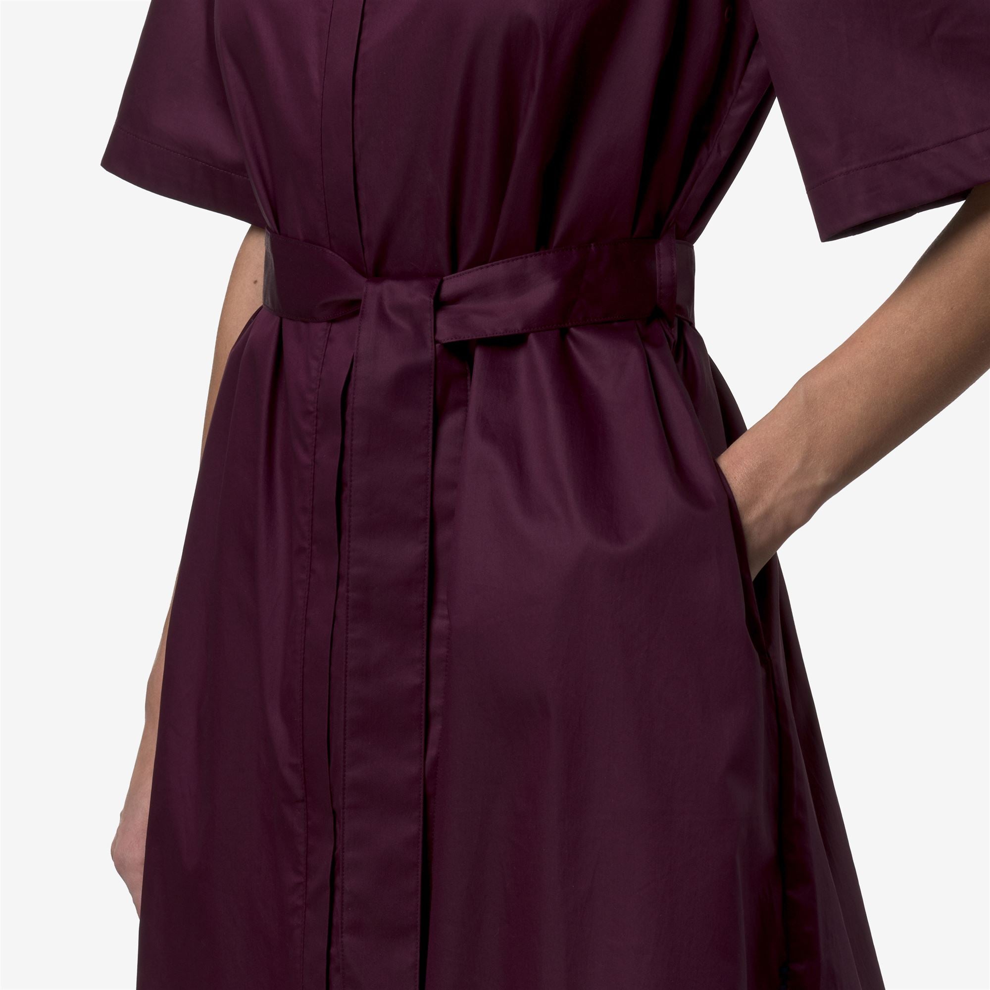 k-way-nouaille-shiny-cotton-robe-courte-femme-violet-mauve-wine image 4