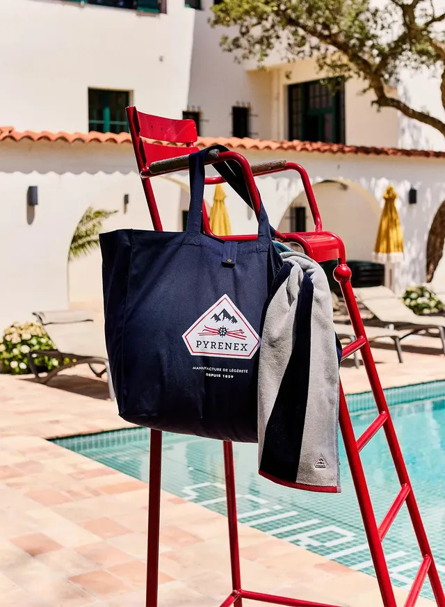 pyrenex-maxi-tote-bag-bleu-marine-coton-320-g-m image 1