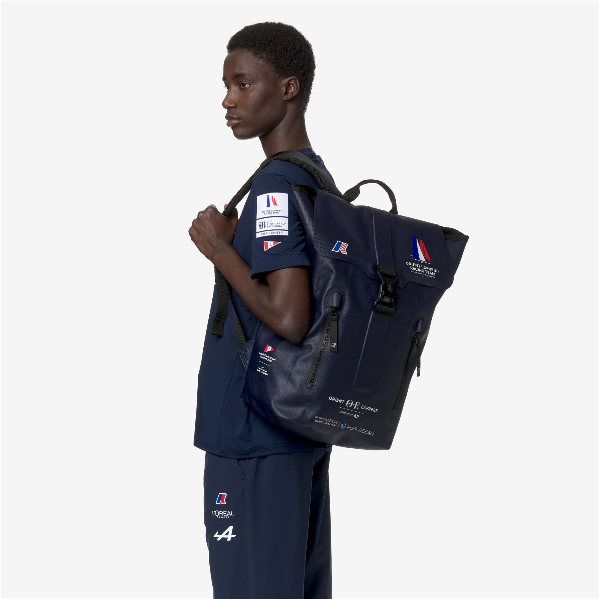 k-way-hyeres-orient-express-team-ac-sac-dos-unisexe-blue-dress image 3