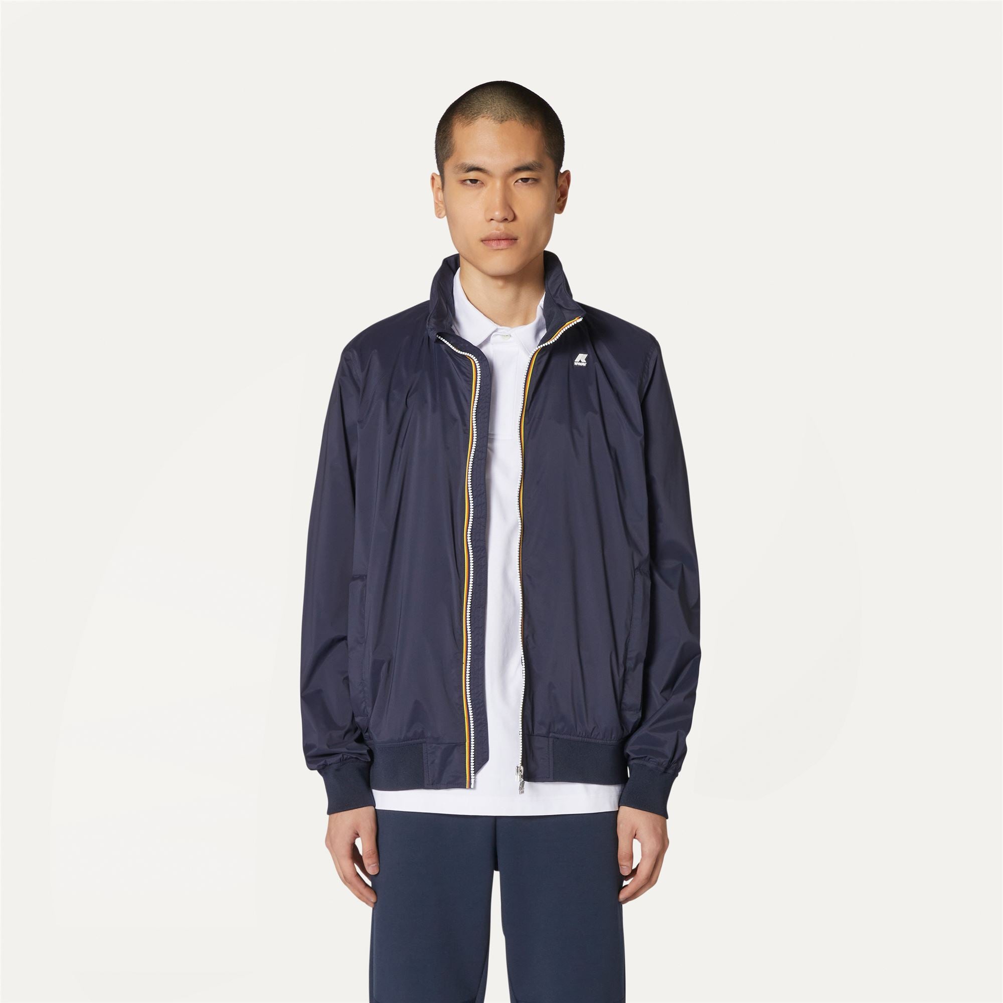 k-way-amaury-stretch-nylon-jersey-veste-courte-homme-blue-depth image 1