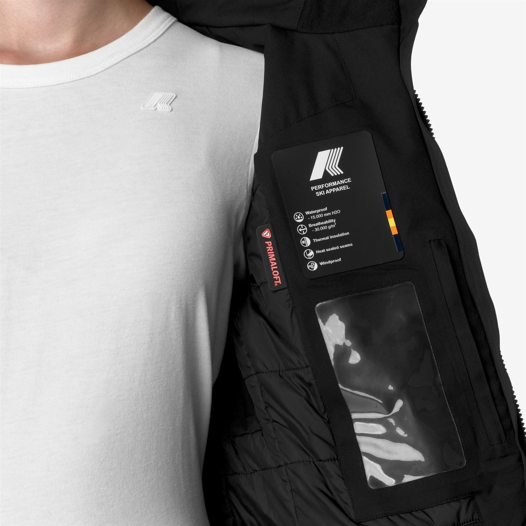k-way-chevril-microtwill-2l-veste-femme-black-pure image 4