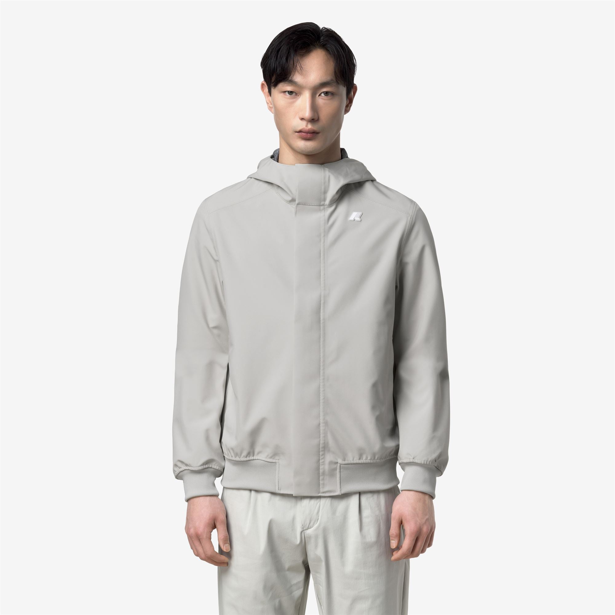k-way-joachim-bonded-jersey-veste-court-homme-beige-lt image 1