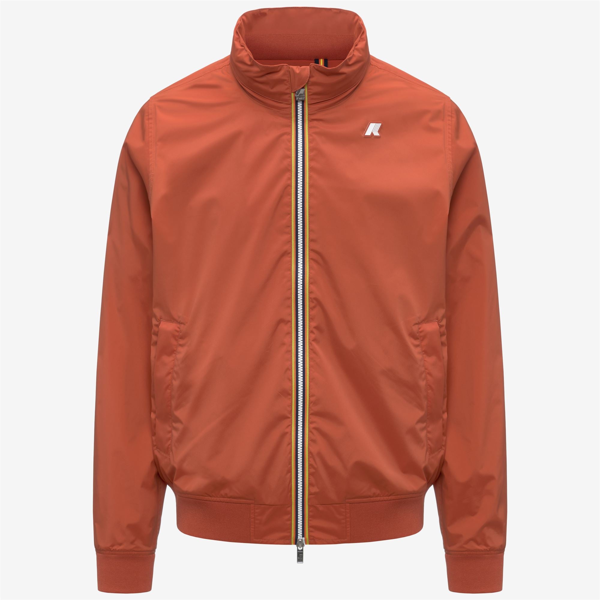 k-way-amaury-stretch-nylon-jersey-veste-courte-homme-orange-brownish image 5