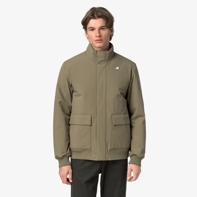 k-way-herve-st-warm-veste-marin-mi-longue-homme-green-army image 1