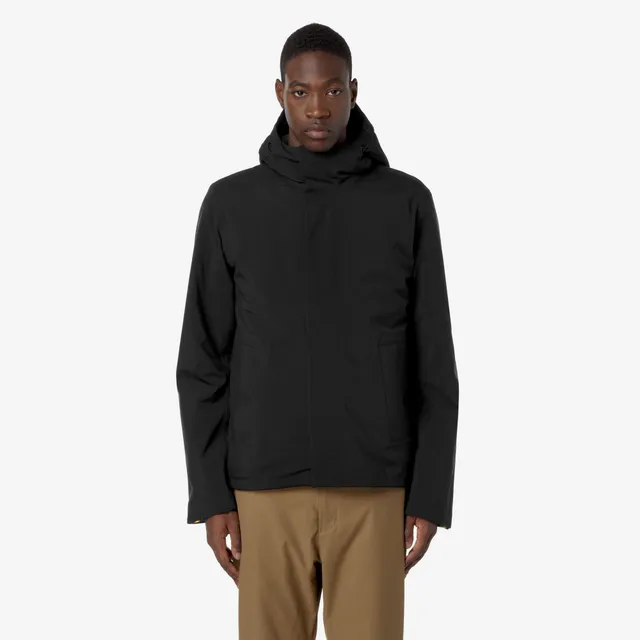 k-way-jacken-bonded-padded-veste-court-homme-black-pure image 1