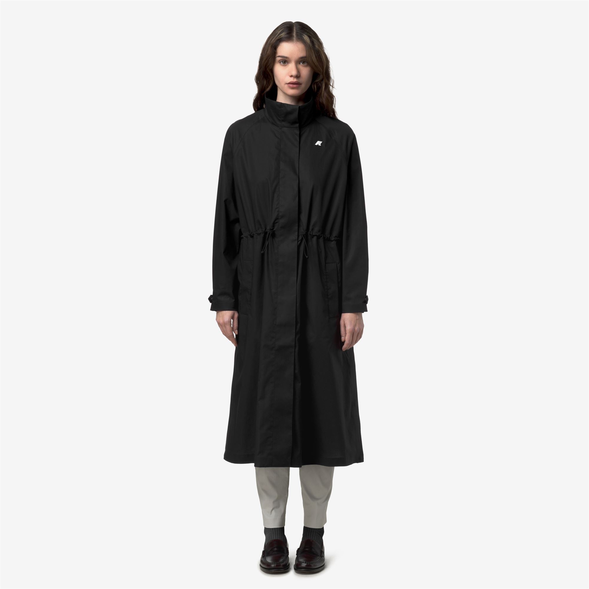 k-way-barbrein-cotton-3layers-manteau-long-femme-black-pure image 1
