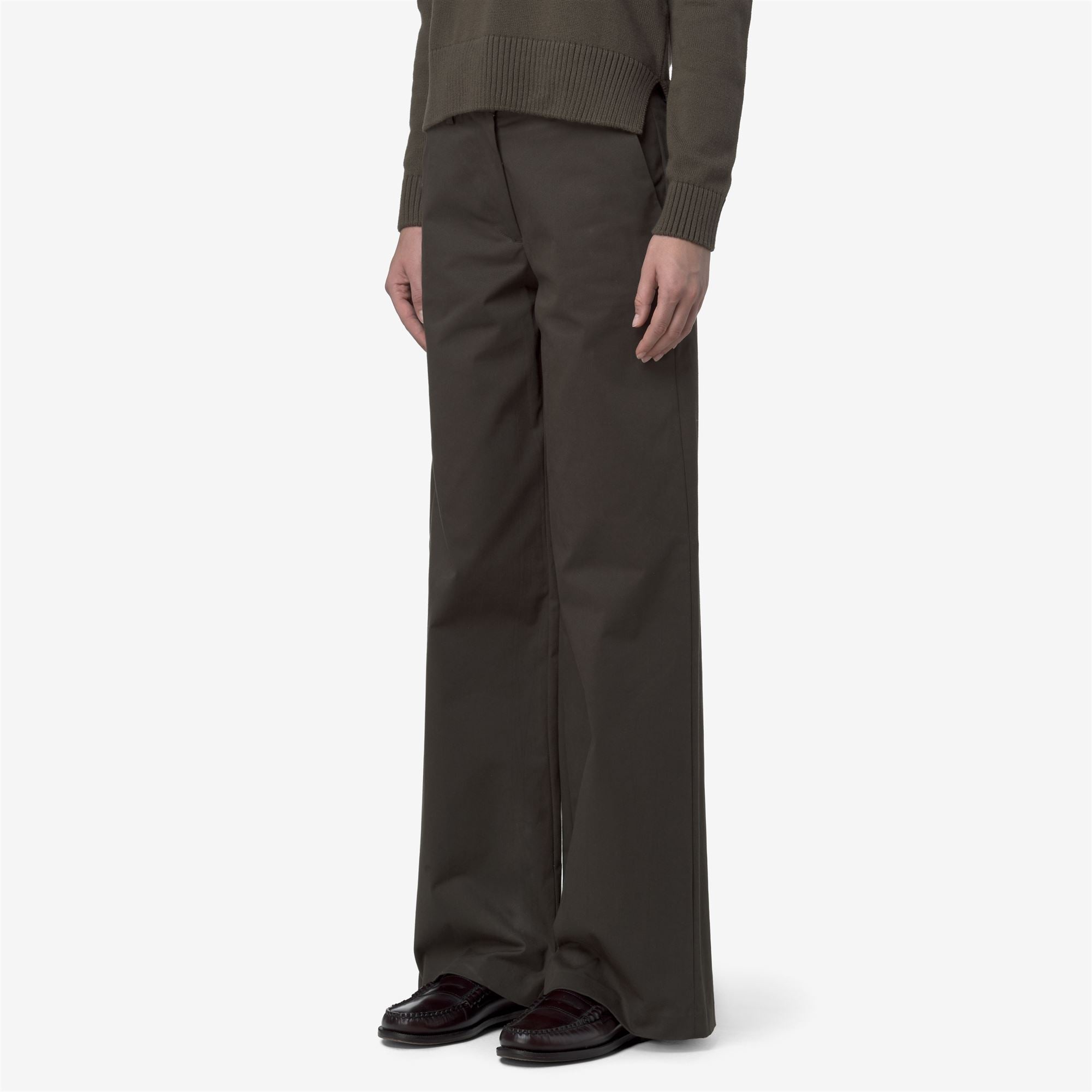 k-way-tyanne-twill-tech-peach-chino-femme-black-olive image 2
