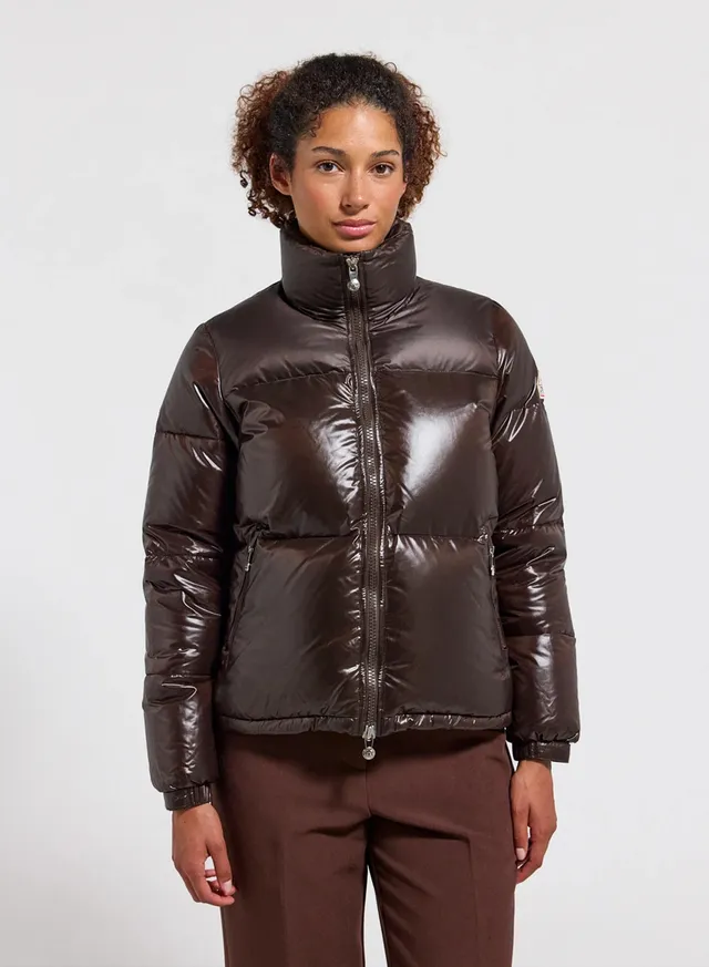 pyrenex-goldin-doudoune-brillante-femme-marron-fonc image 1