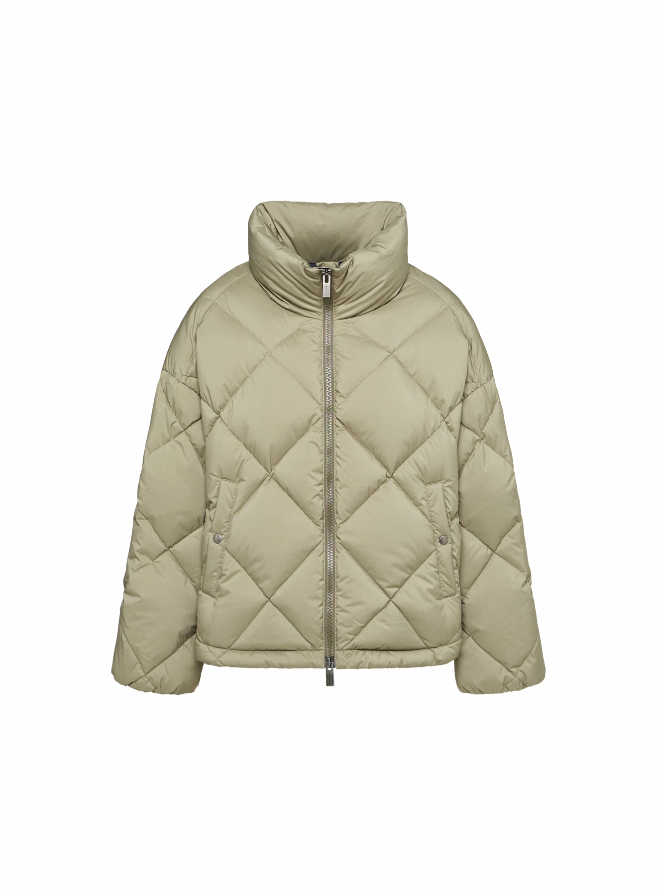 pyrenex-adele-doudoune-oversize-femme-col-enveloppant-kaki-clair image 5