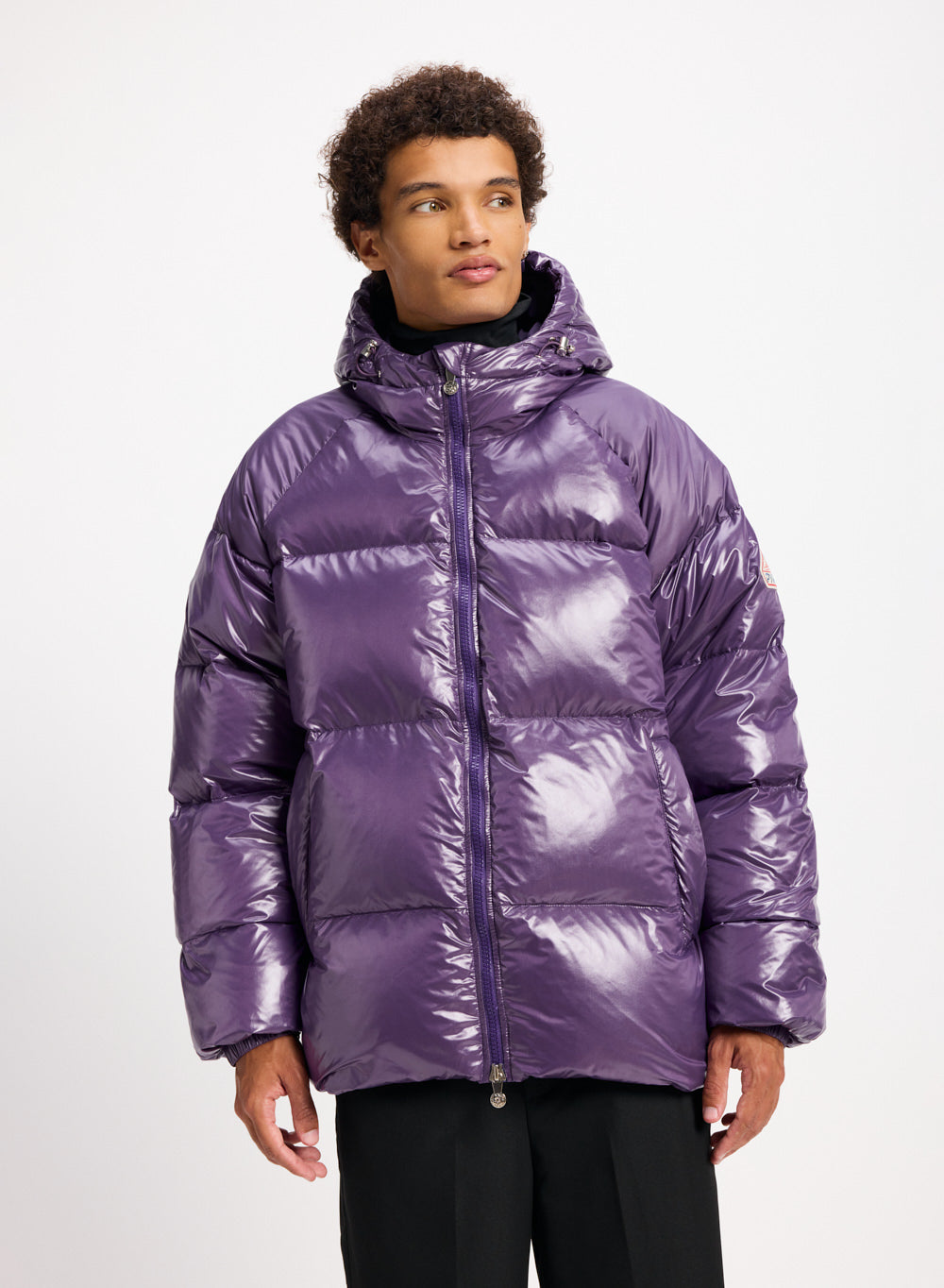 doudoune-unisexe-capuche-pyrenex-sten-violette image 1