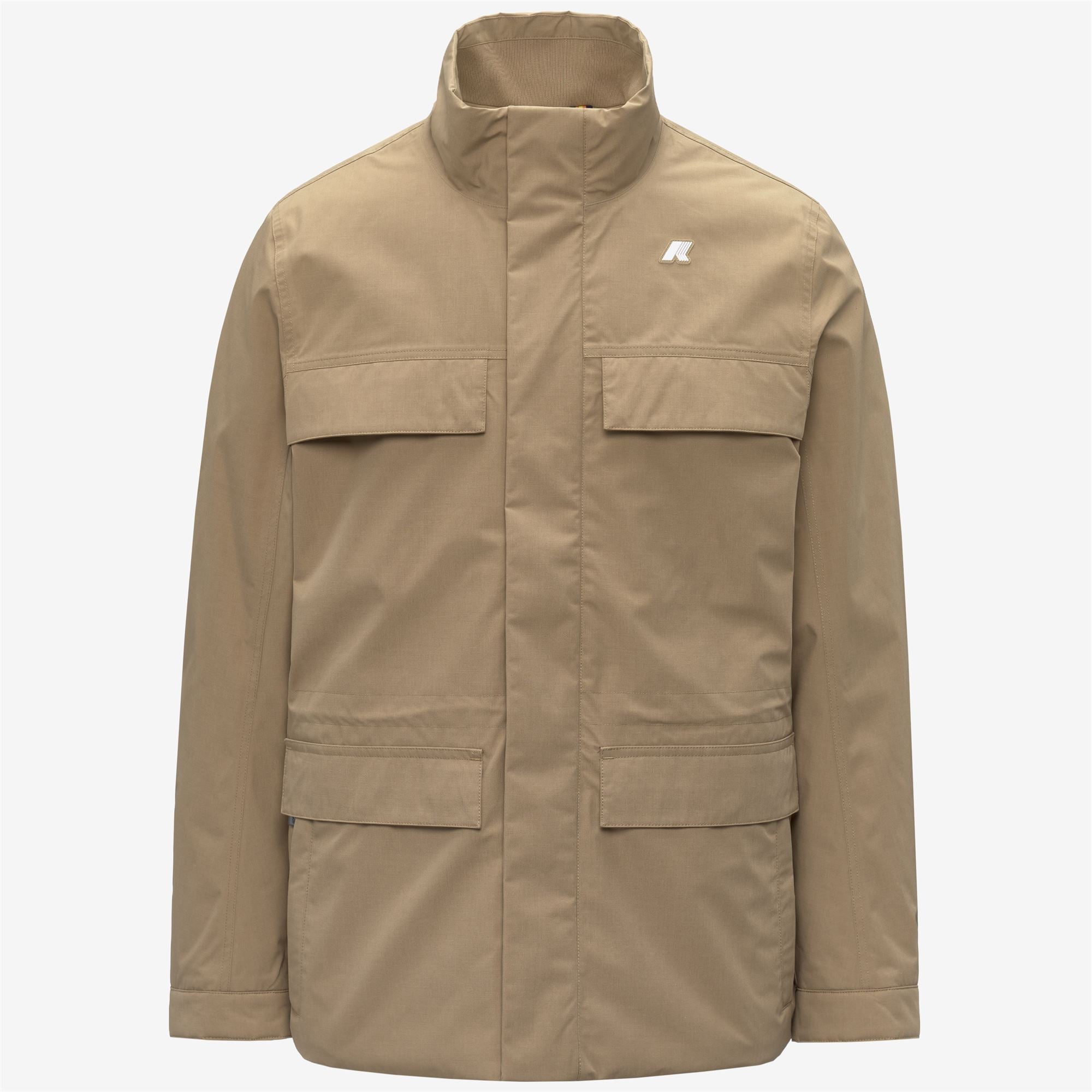 k-way-manuene-warm-micro-canvas-veste-milieu-homme-beige-khaki image 5