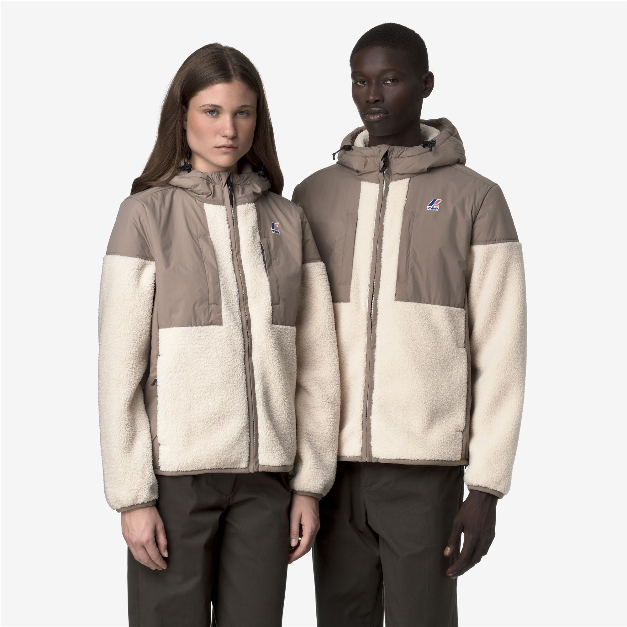 k-way-samson-4-0-orsetto-polaire-sherpa-zipp-e-unisexe-beige-taupe-ecru image 4