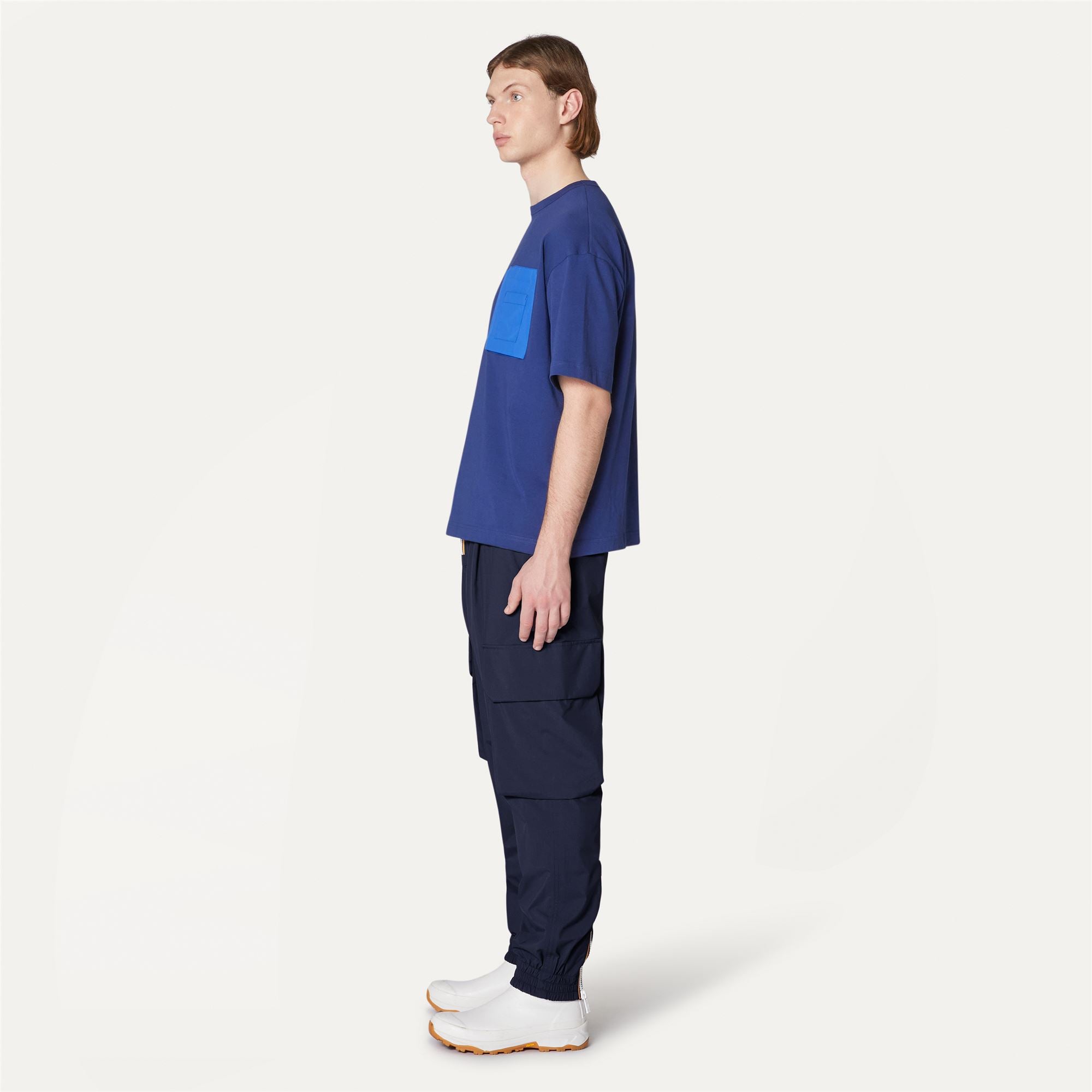 k-way-leo-pocket-2-1-amiable-silver-pantalon-cargo-unisexe-blue-print-blue-royal image 2