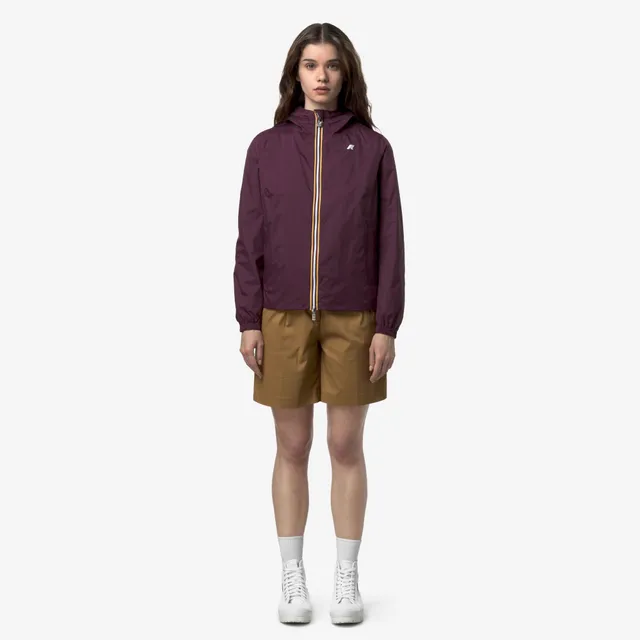 k-way-lil-2-0-plus-2-double-veste-courte-r-versible-femme-violet-mauve-wine-brow image 1