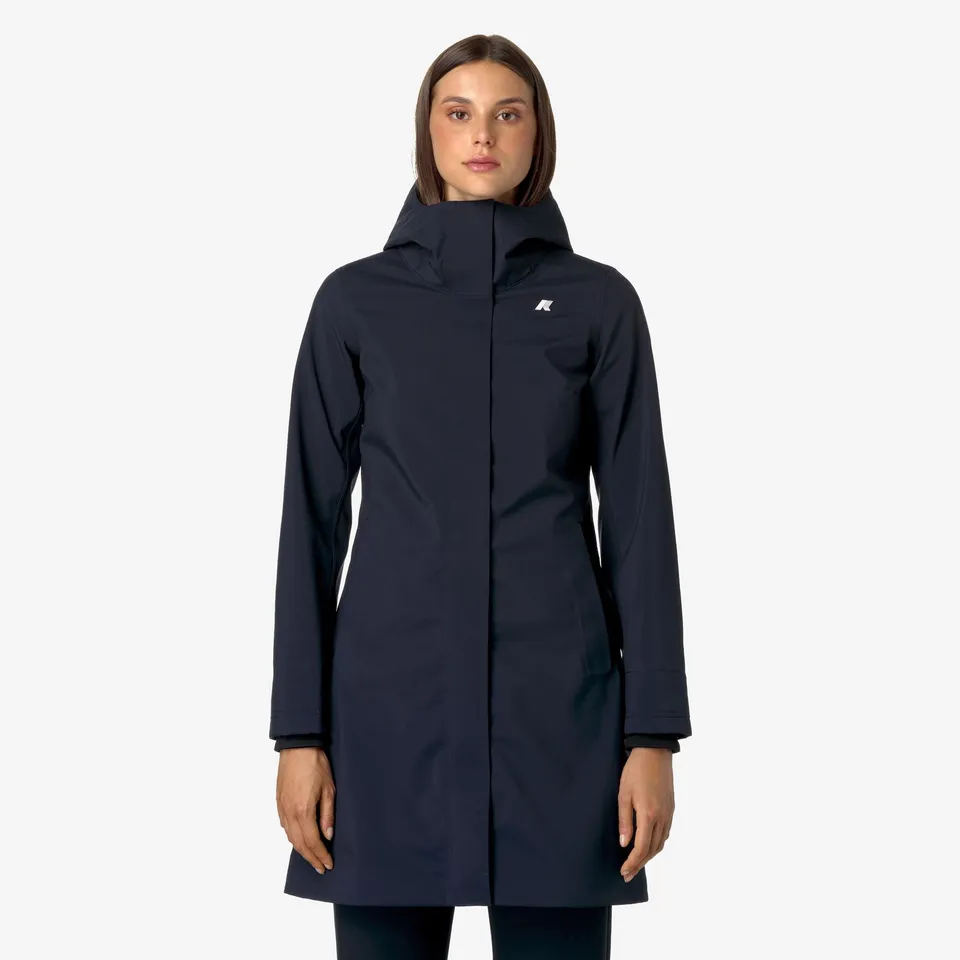 k-way-stephy-bonded-veste-3-4-femme-blue-depth image 1
