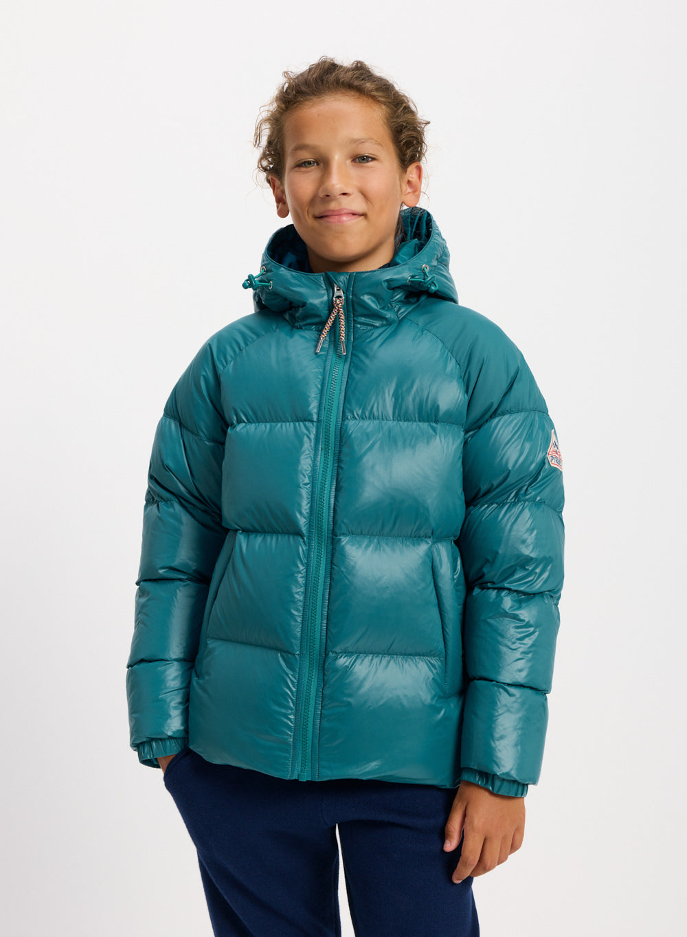 doudoune-capuche-enfant-pyrenex-sten-bleu-turquoise image 1