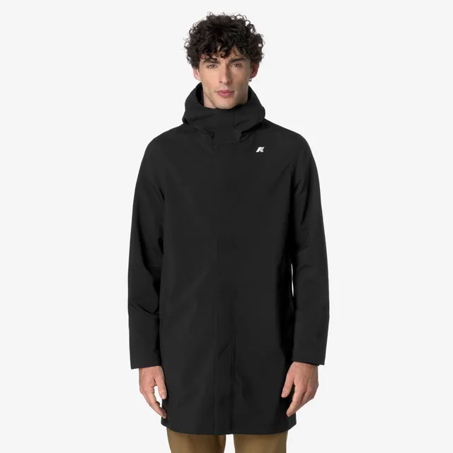 k-way-thomas-bonded-veste-longue-homme-black-blue-depth image 1