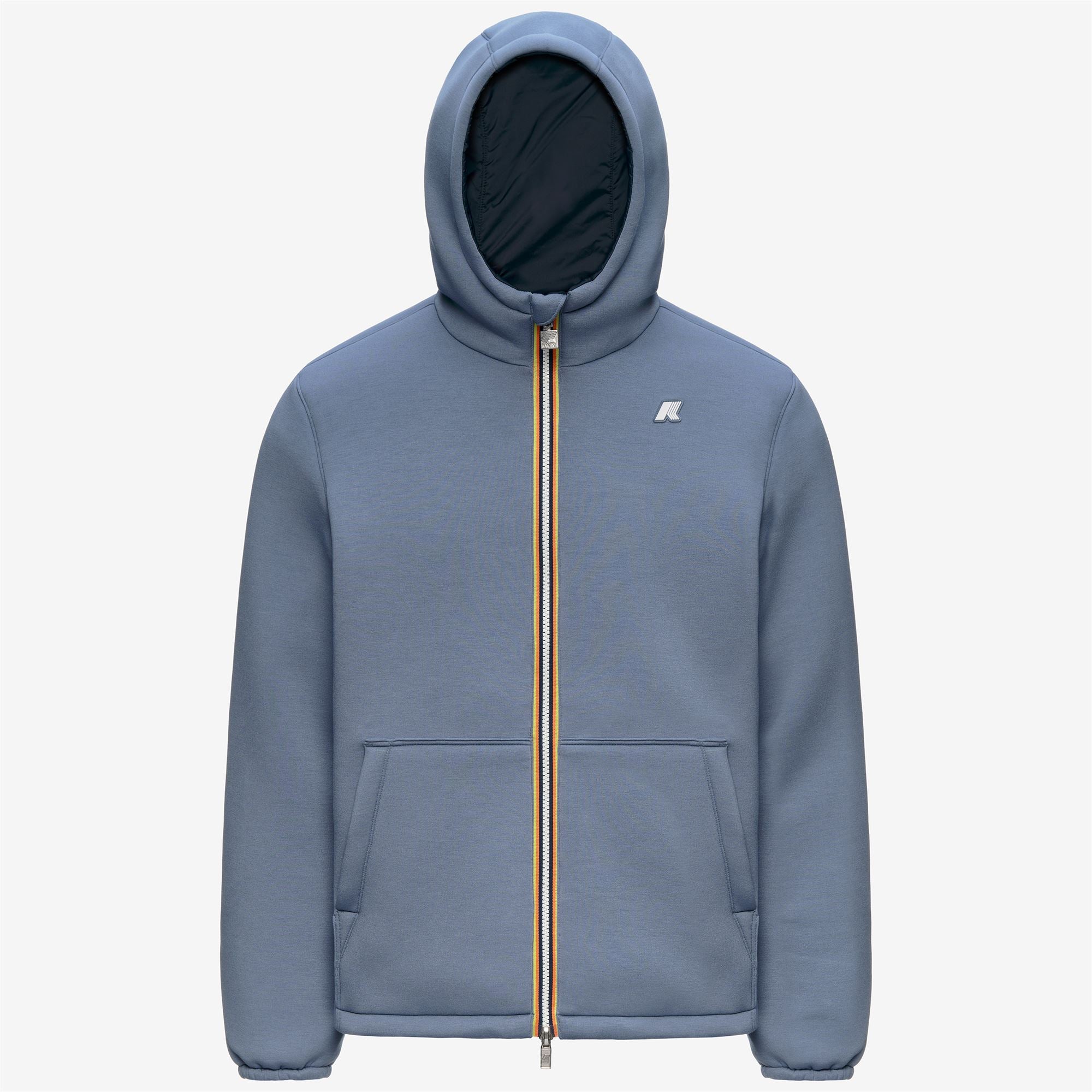 k-way-jack-spacer-nylon-double-veste-courte-r-versible-homme-blue-wild-blue-dept image 5