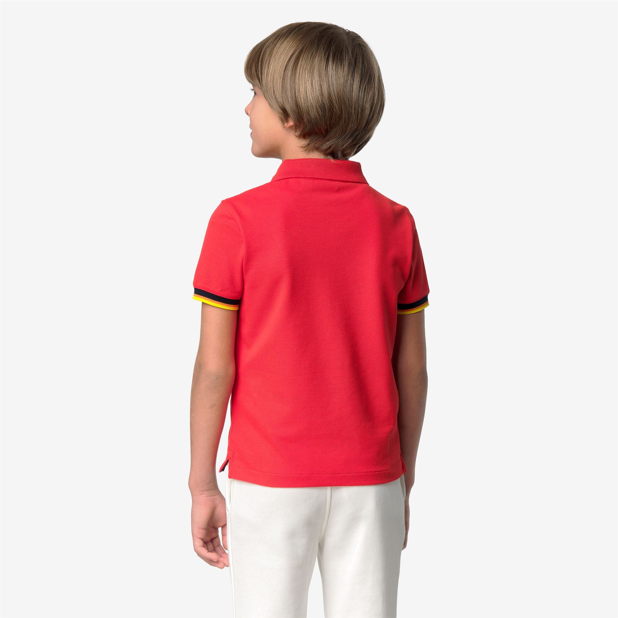 k-way-p-vincent-piqu-polo-gar-on-manches-courtes-red-poppy image 4